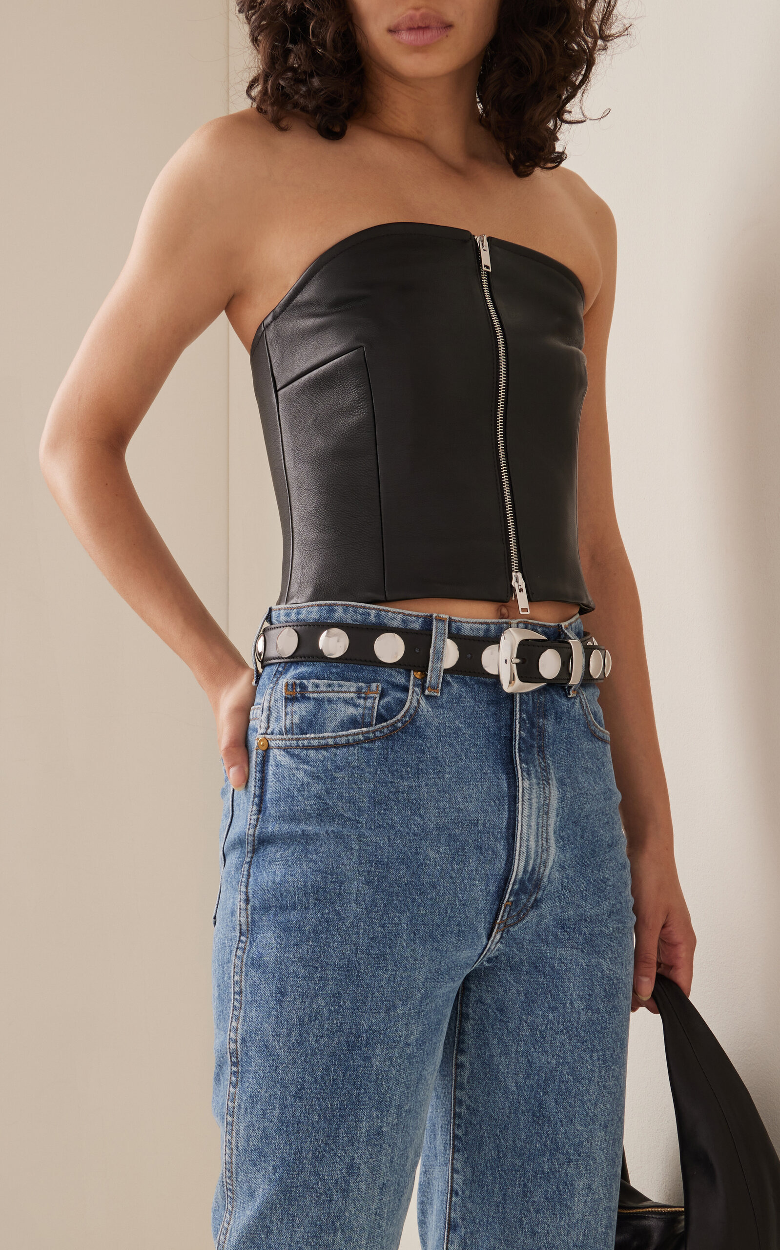 Benny Studded Leather Belt black - 2