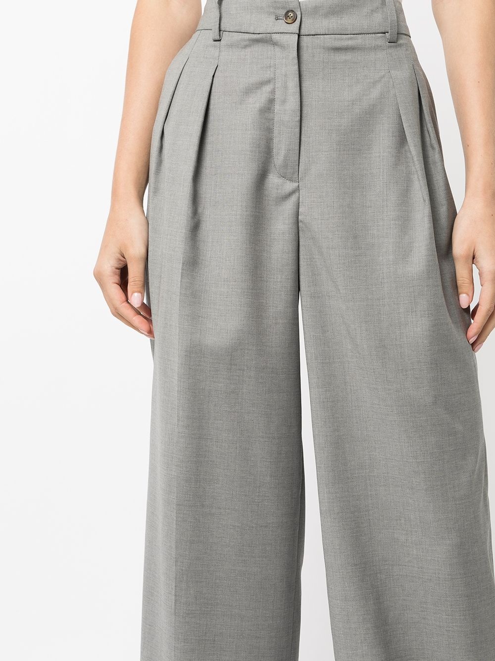 high-rise wide leg trousers - 5