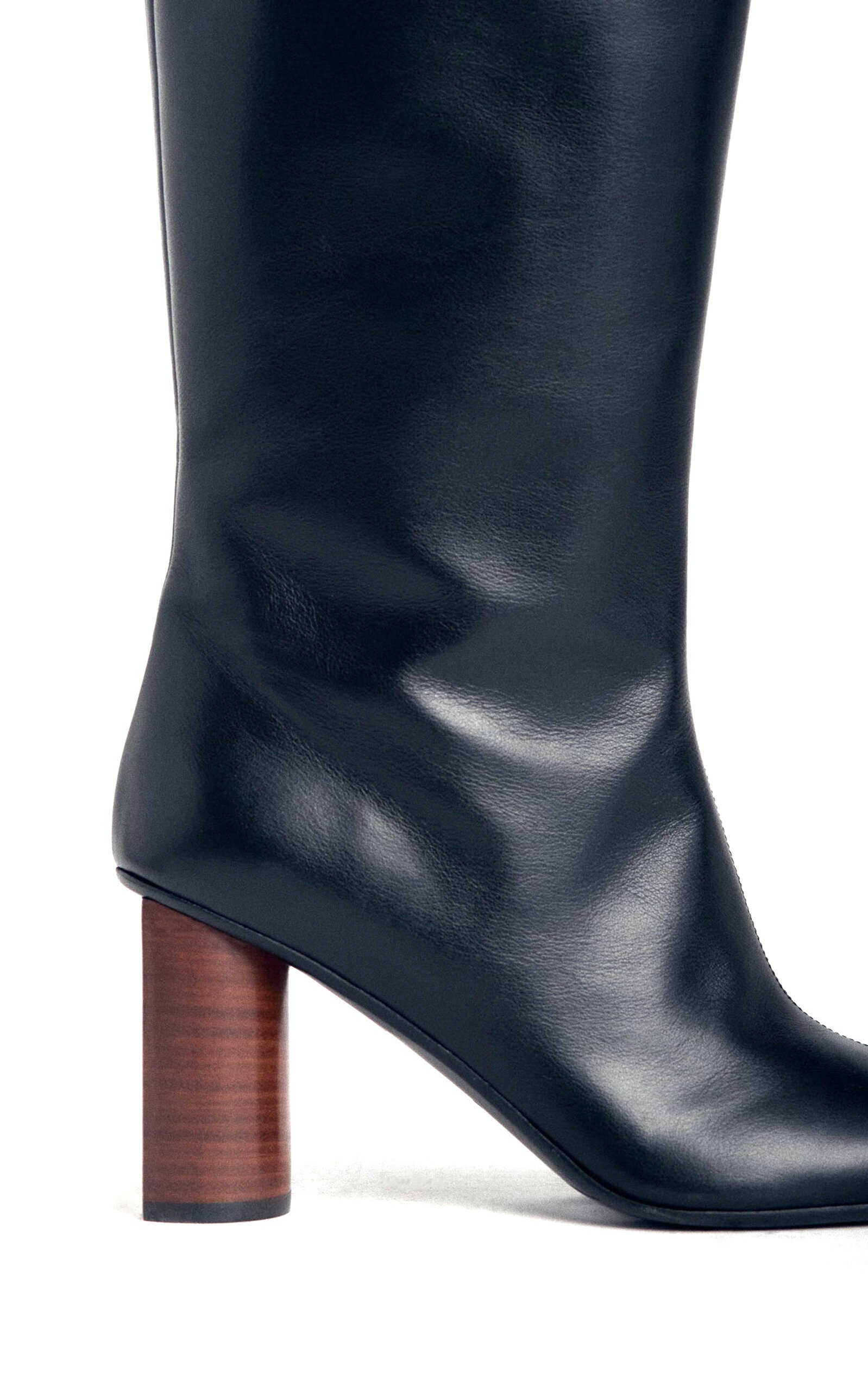 Leather Knee Boots black - 6