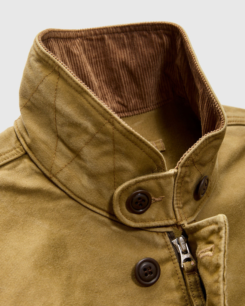 Corduroy Collar Bower Deck Jacket in Khaki Drab 5