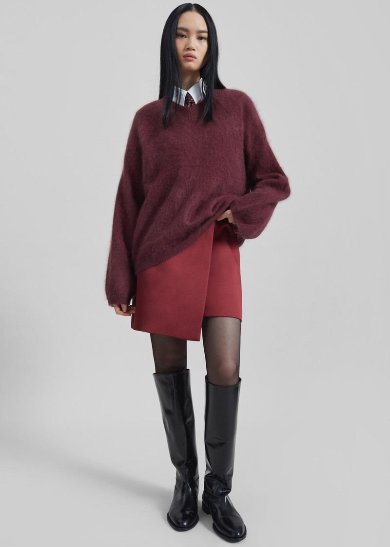 By Malene Birger Raye Mini Skirt - Cabernet 7