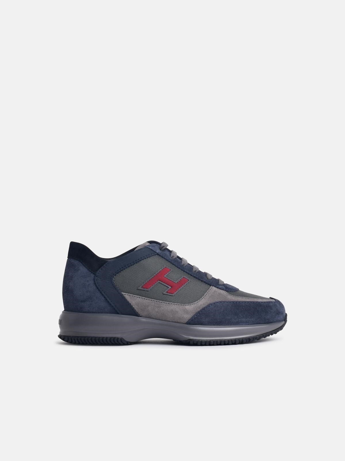 'H FLOC' BLUE SUEDE SNEAKERS - 1