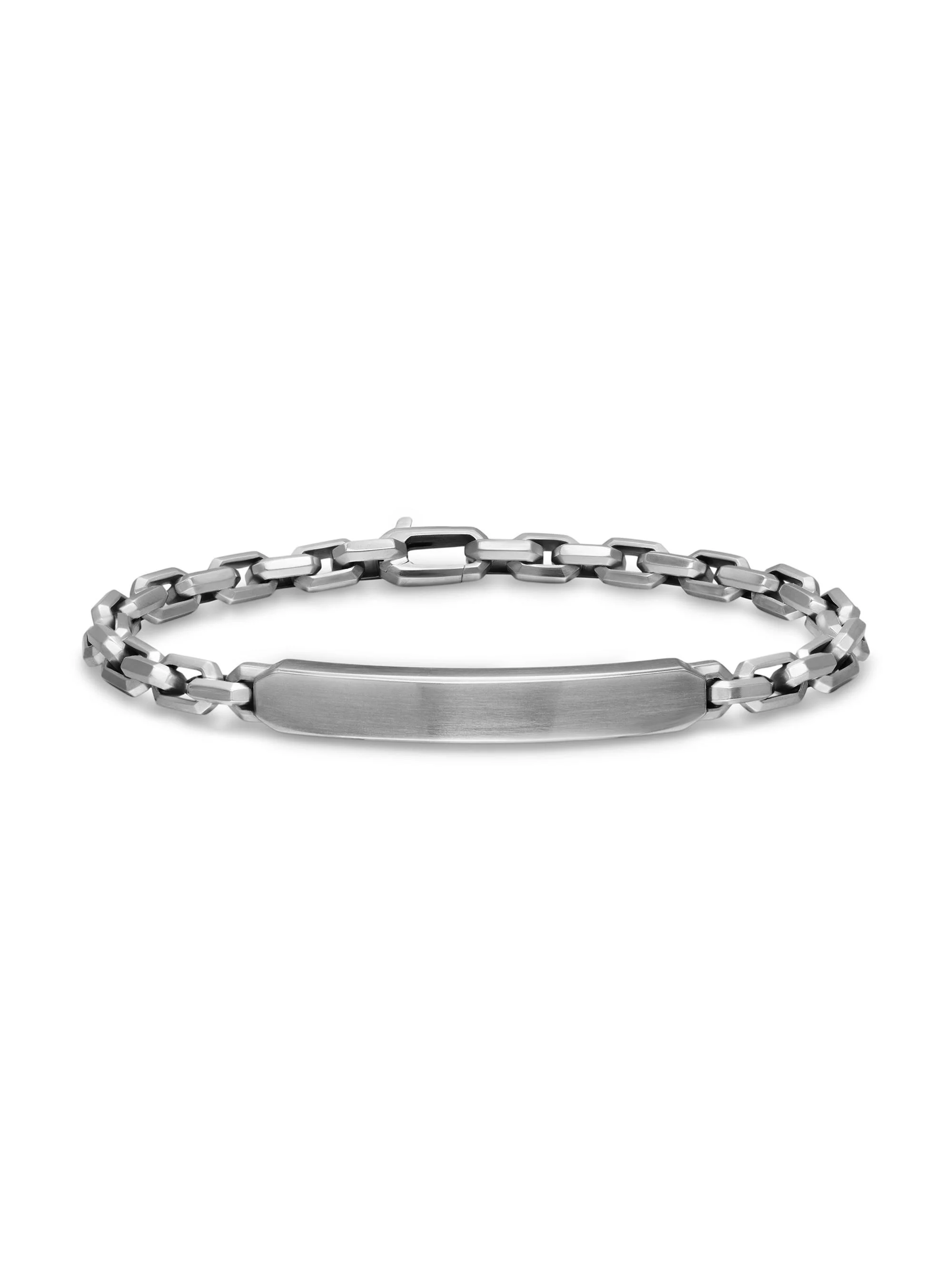 Men's Streamline ID Bracelet in Sterling Silver, 6.7MM - Silver - 1