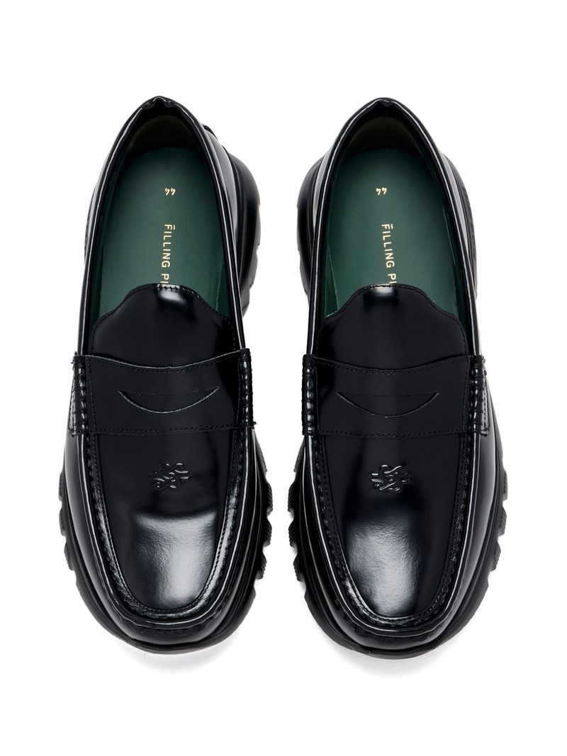 logo-embossed penny loafers 3