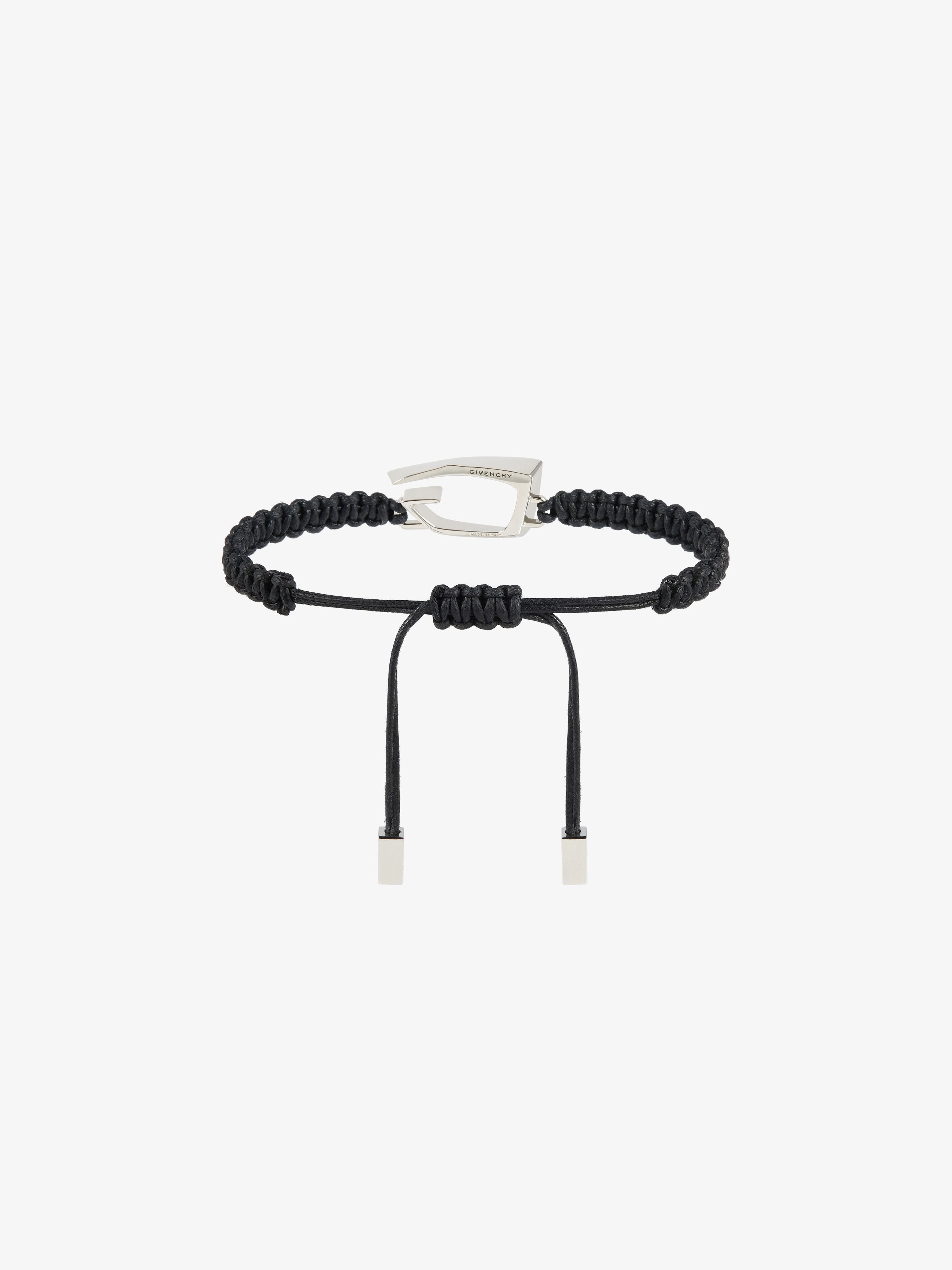 GIV CUT BRACELET IN WOVEN COTTON AND METAL - 3