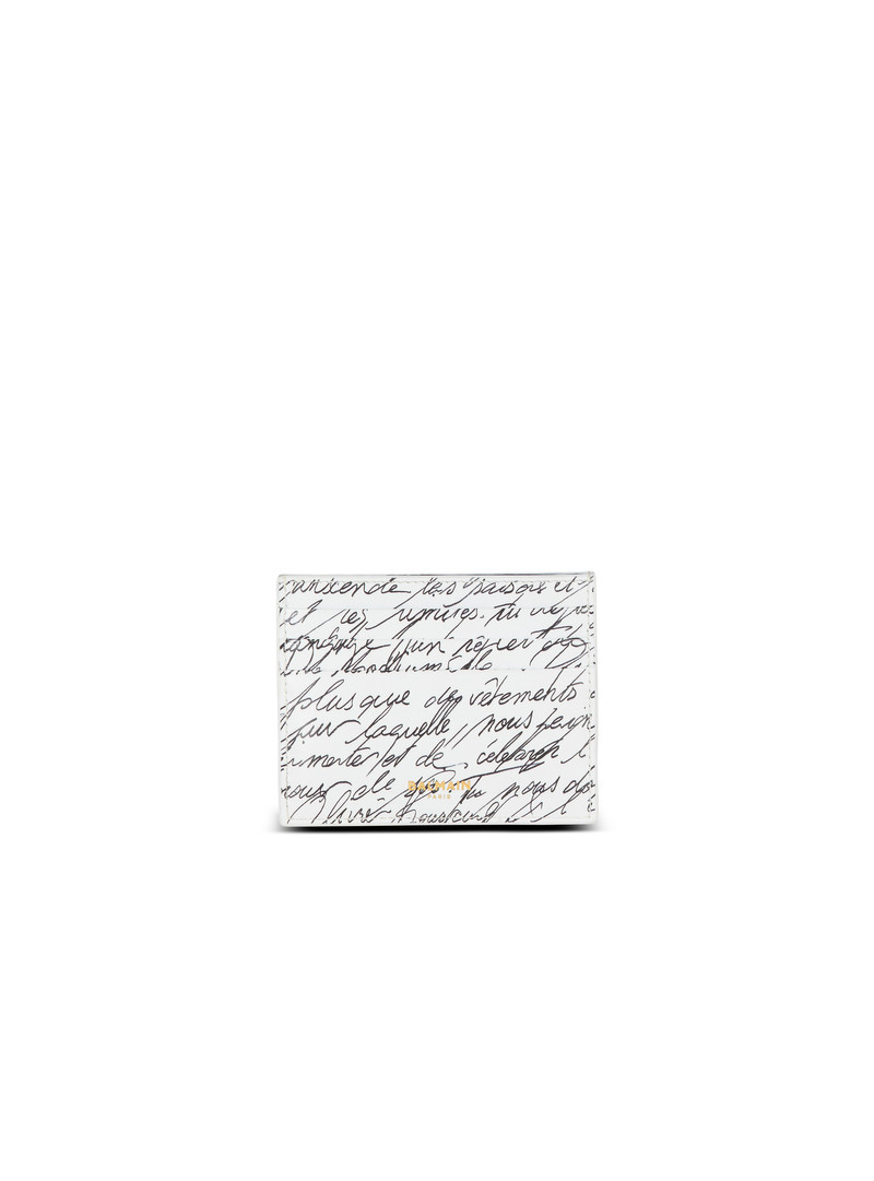 Calfskin B-Buzz card holder with "Love Letter" print 3