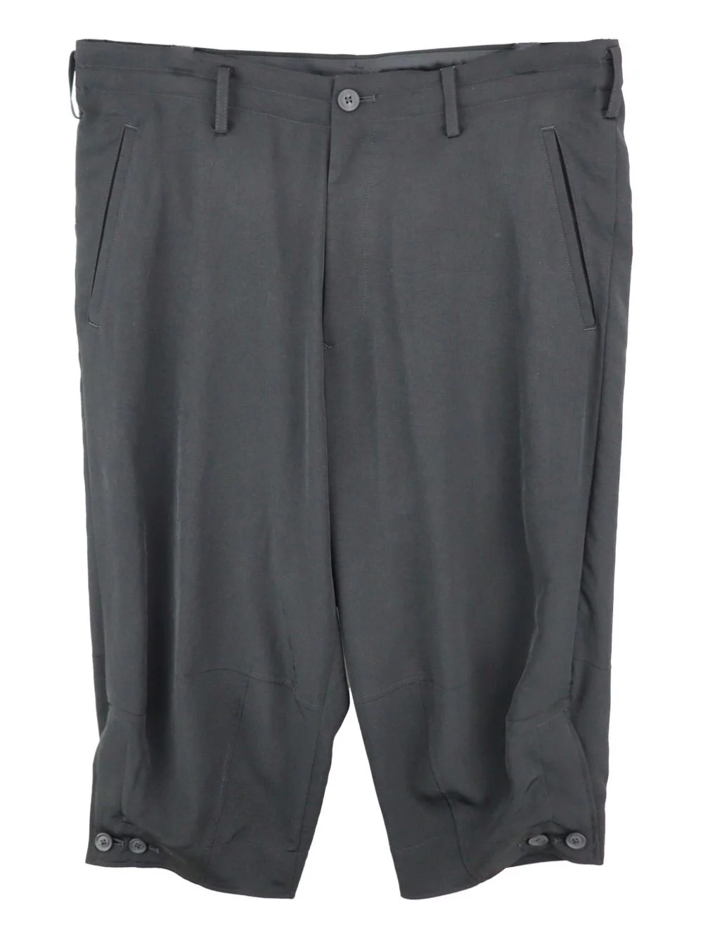 buttoned-hem shorts - 1