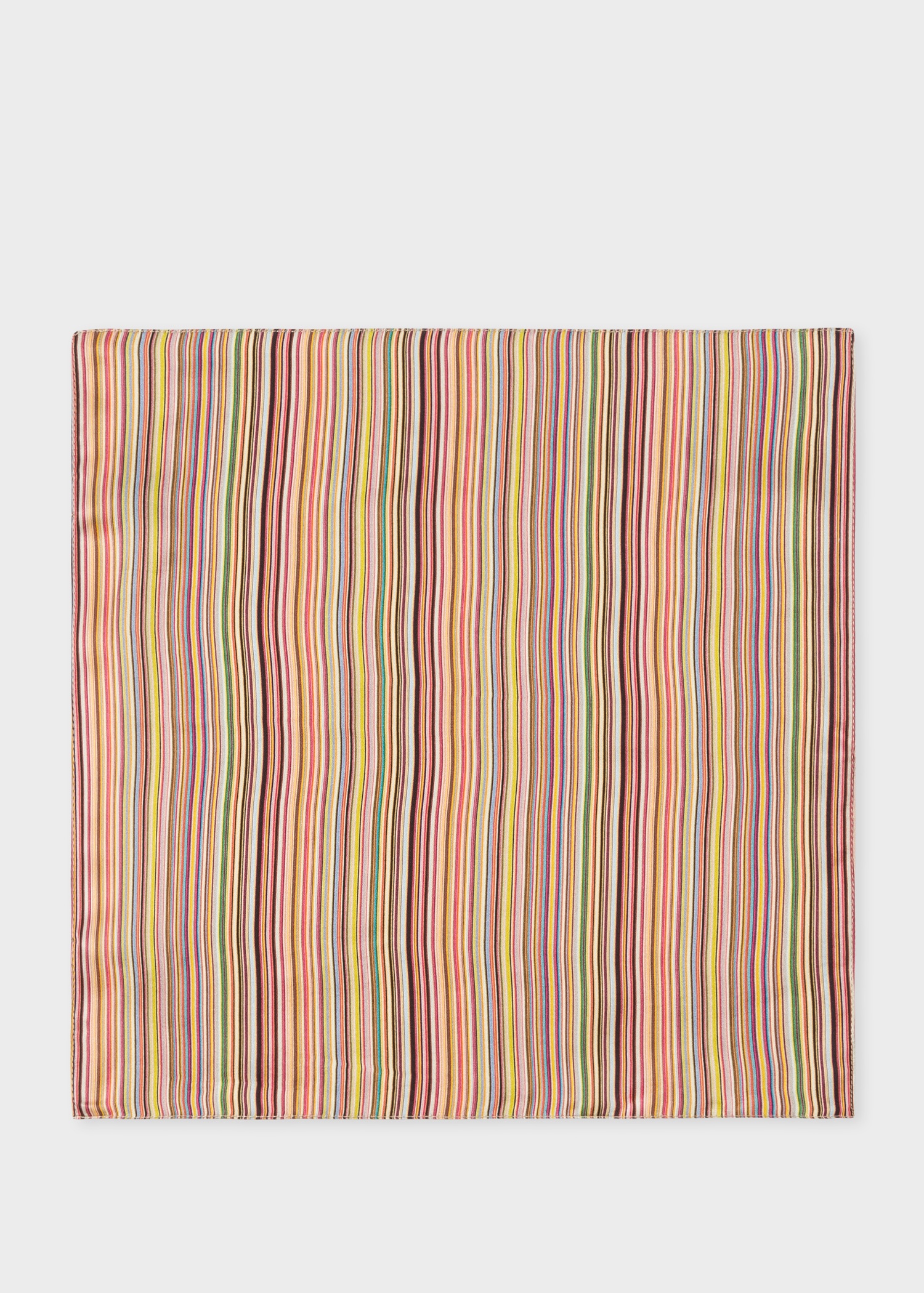 'Signature Stripe' Silk Pocket Square - 1