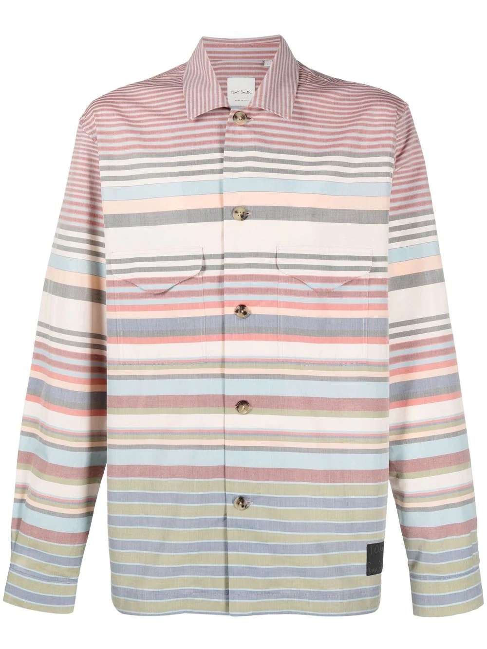 striped long-sleeve shirt - 1