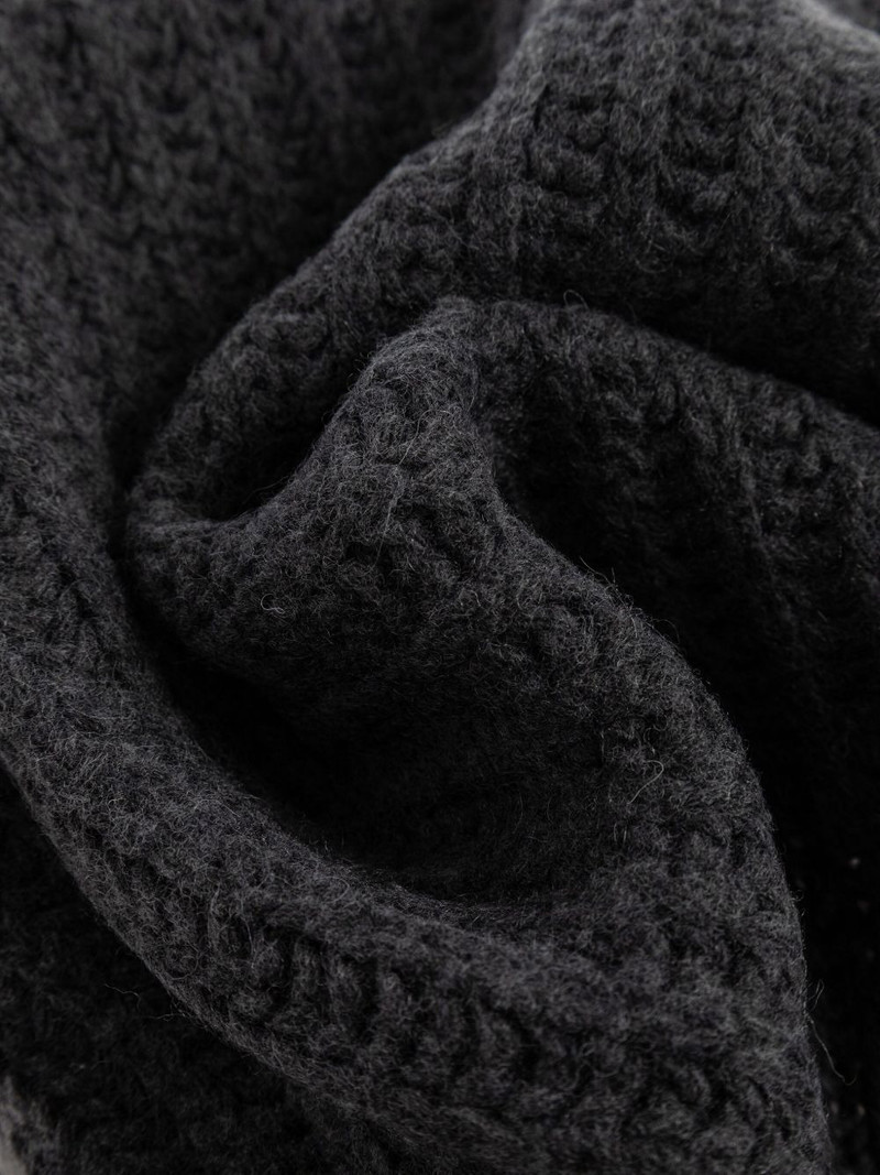 ribbed-knit fringed scarf 3