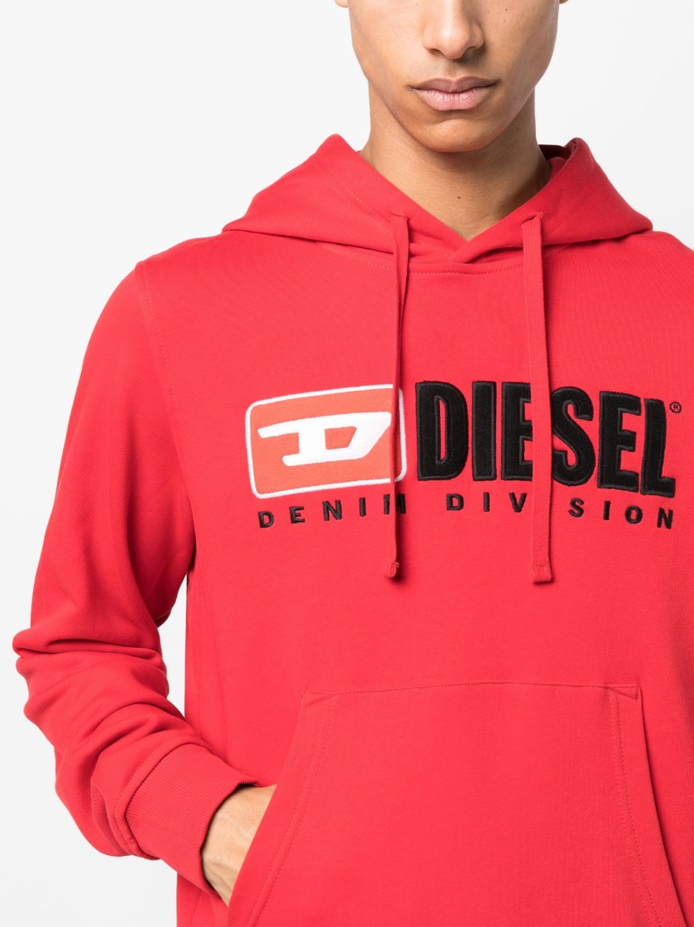 logo-patch cotton-blend hoodie - 5