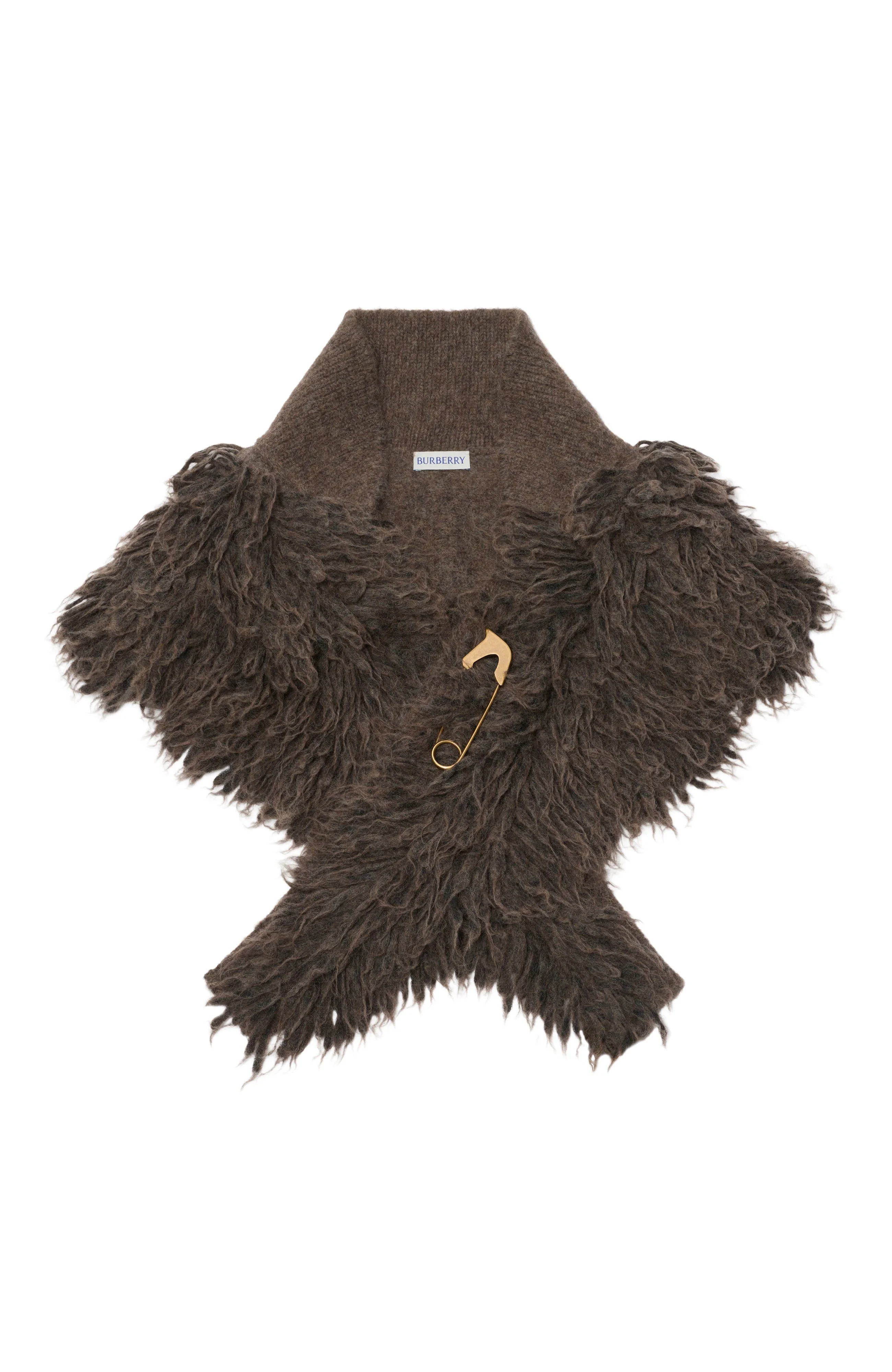 burberry Alpaca Wool Blend Collar in Mink Brown at Nordstrom - 1