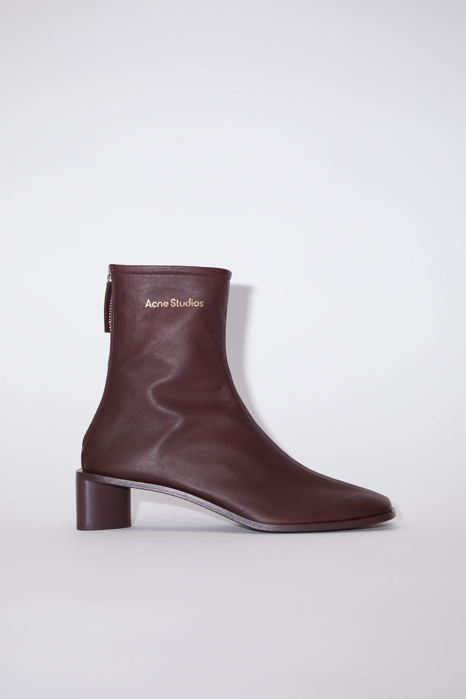 Square toe booties - Aubergine purple - 1