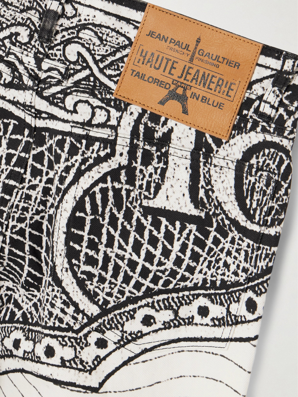 Printed High-rise Tapered Jeans - 6