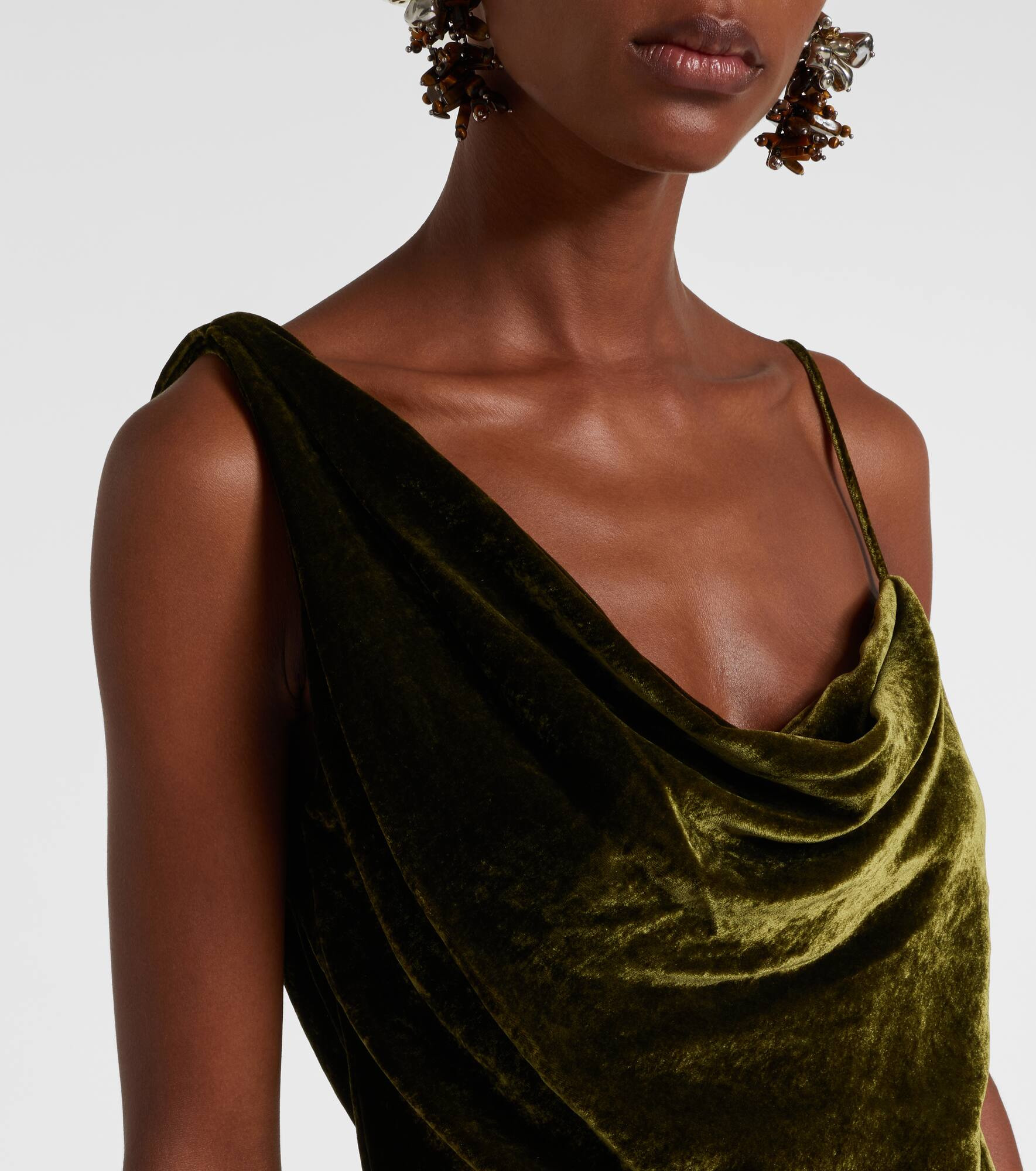 Draped velvet top - 4