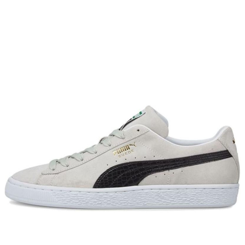 PUMA Suede Croc Retro Casual Skateboarding Shoes Unisex Gray White 384852-02 - 1