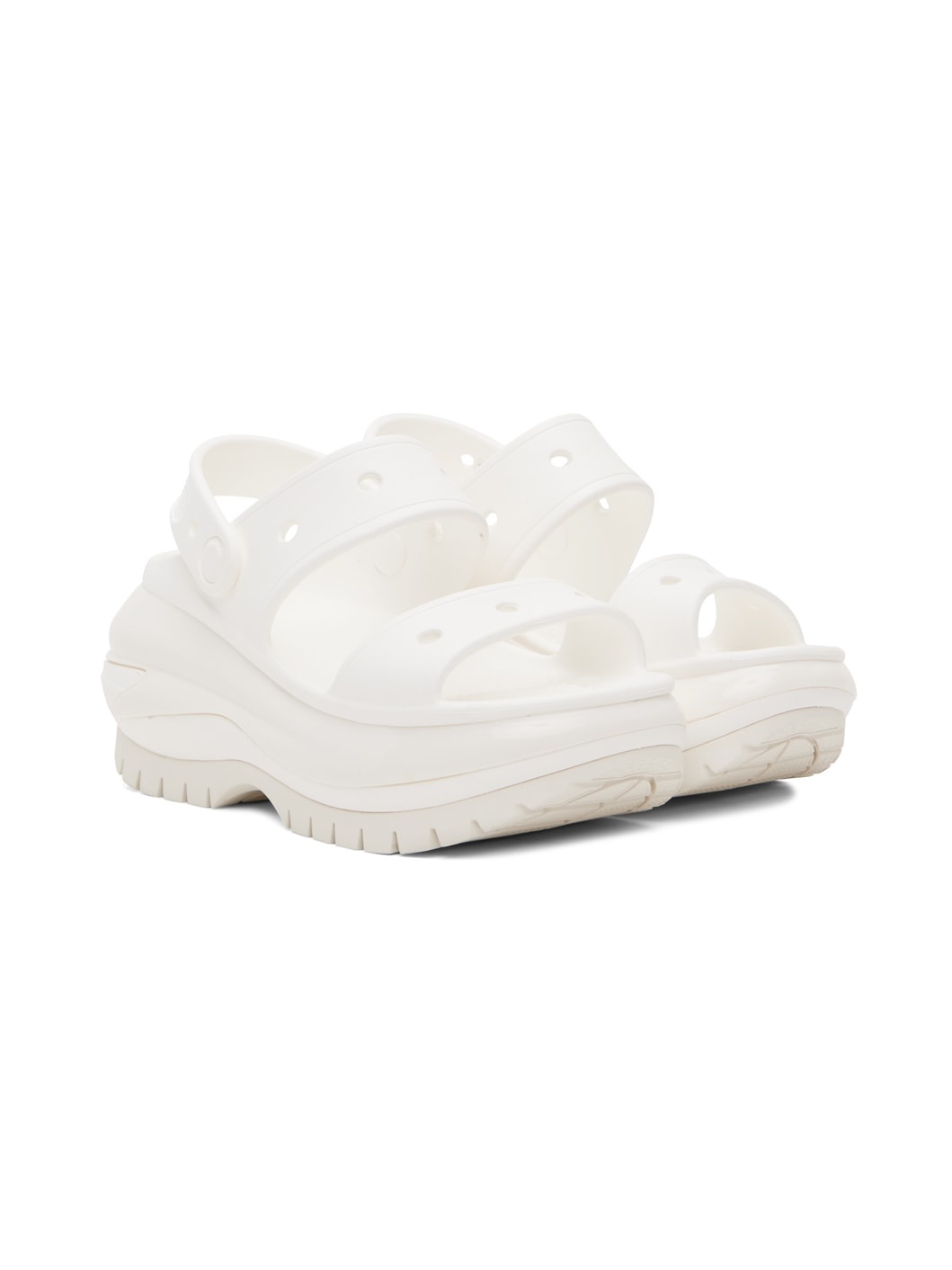 White Mega Crush Sandals - 4