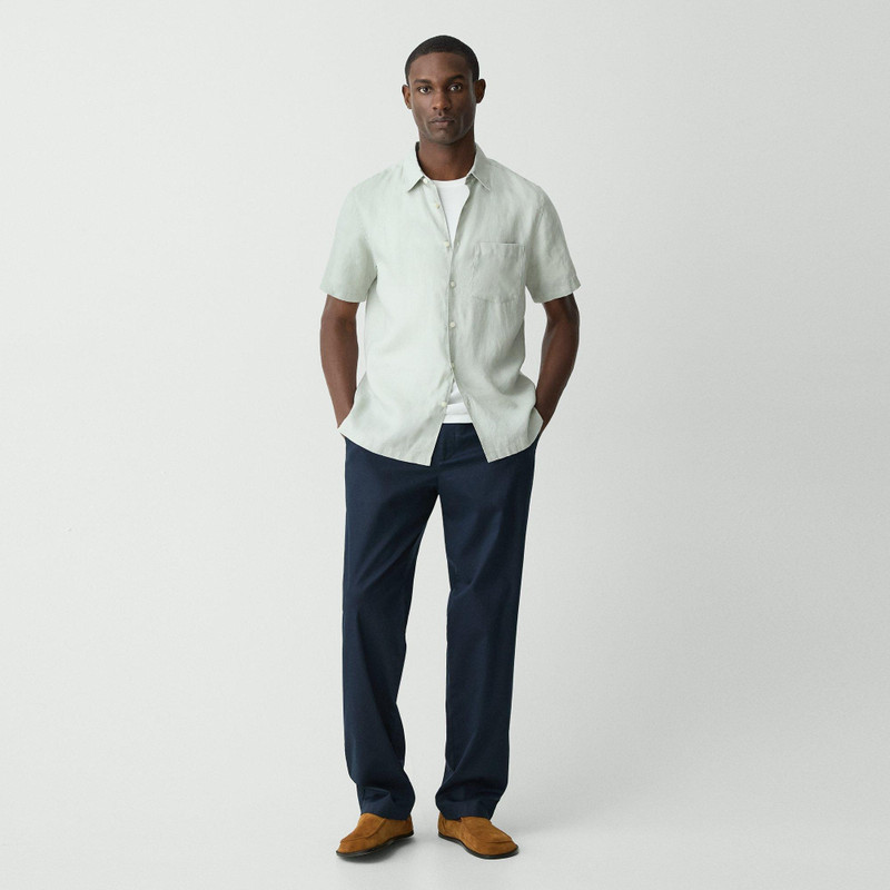 Theory Irving Short-Sleeve Shirt in Relaxed Linen outlook