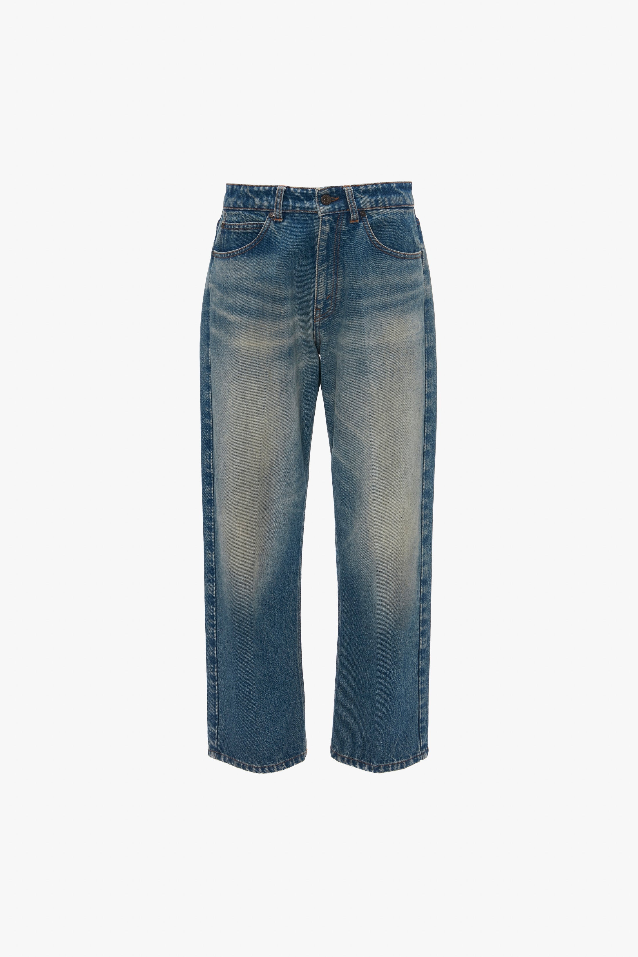 Relaxed Straight Leg Jean In Antique Indigo Wash - 1
