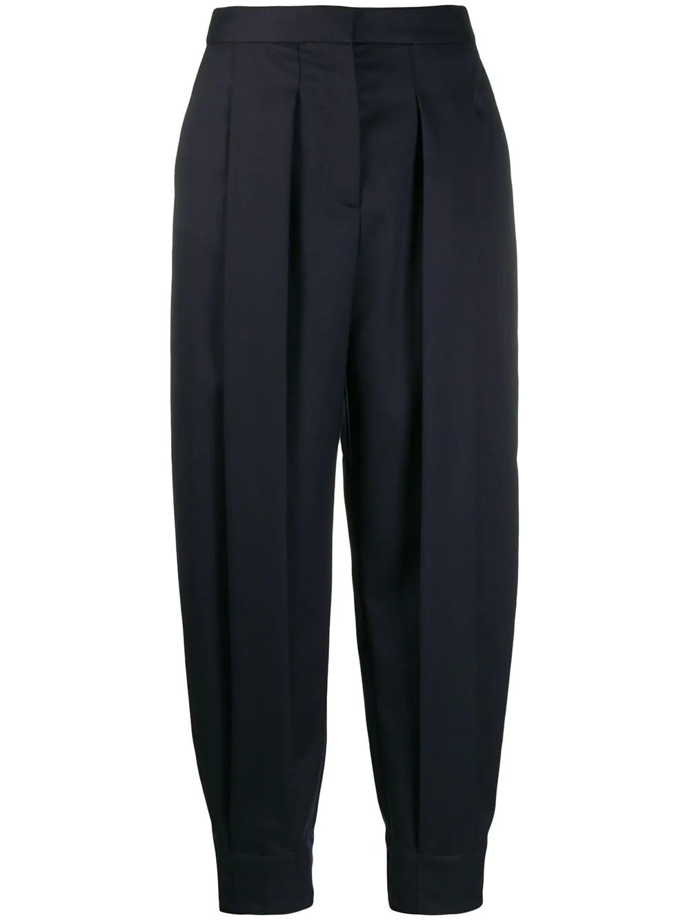 high-waisted tapered trousers - 1