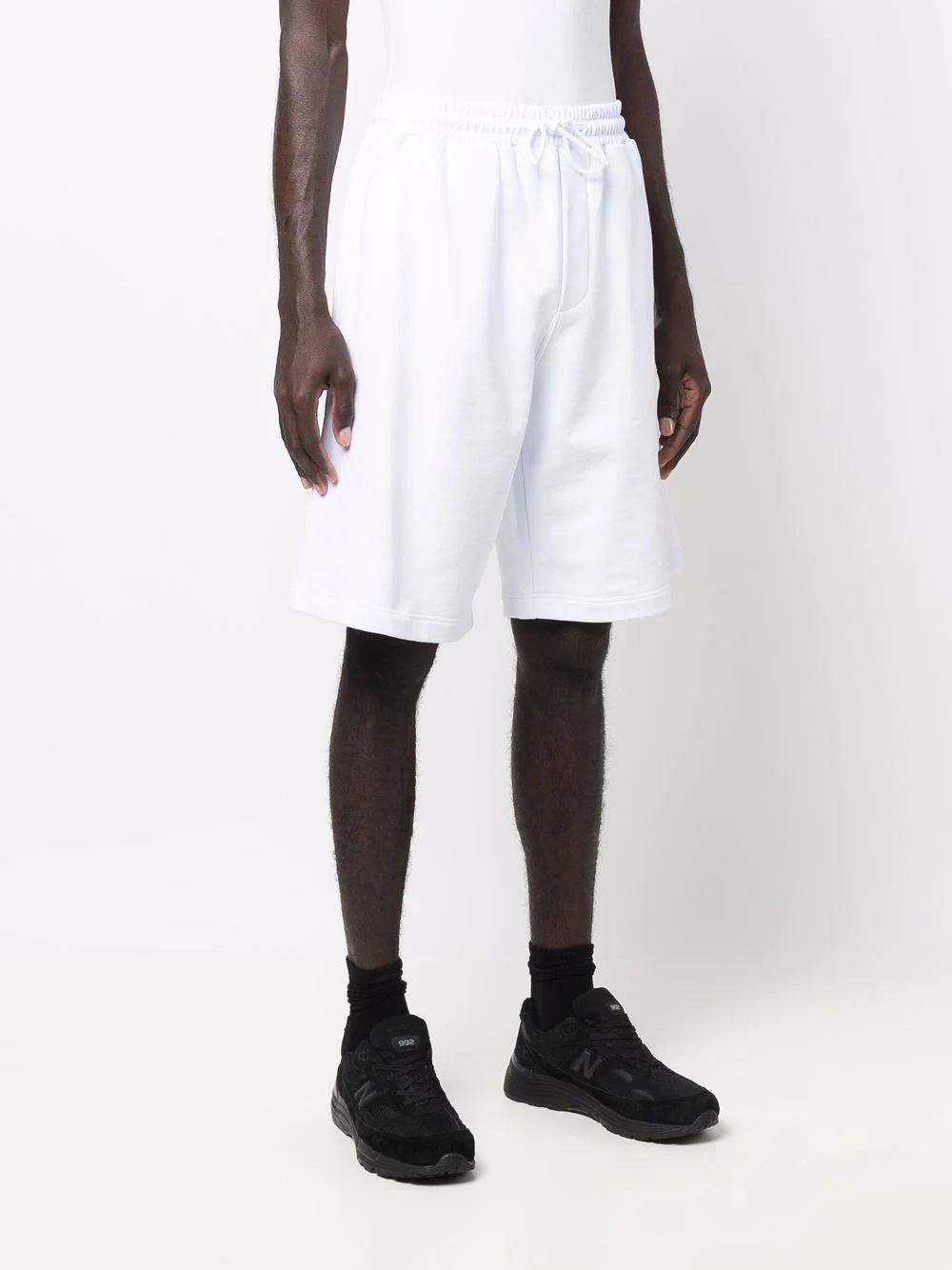 raised logo track shorts - 3