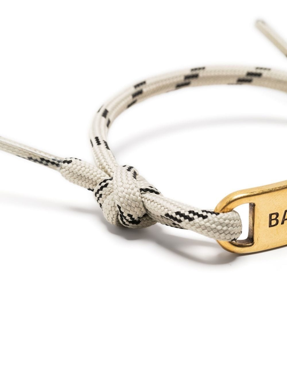 engraved logo-plate rope bracelet - 3