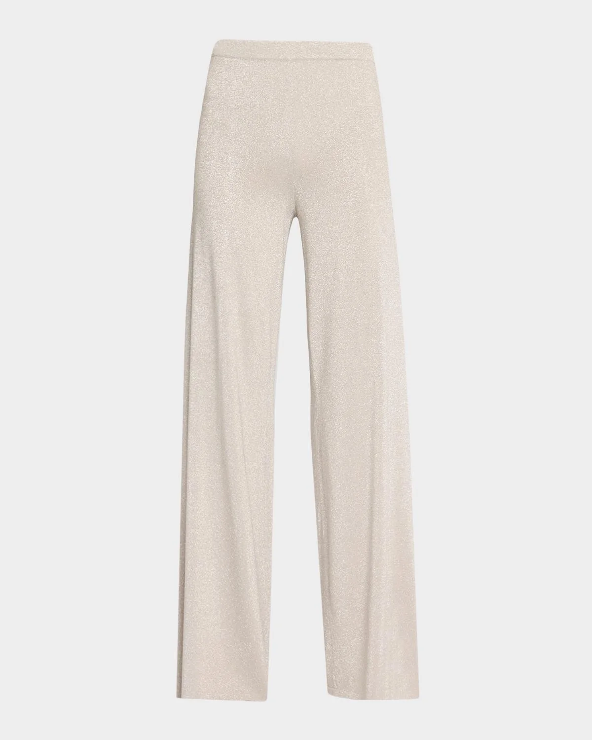 Nina Straight-Leg Shimmer Knit Pants - 1