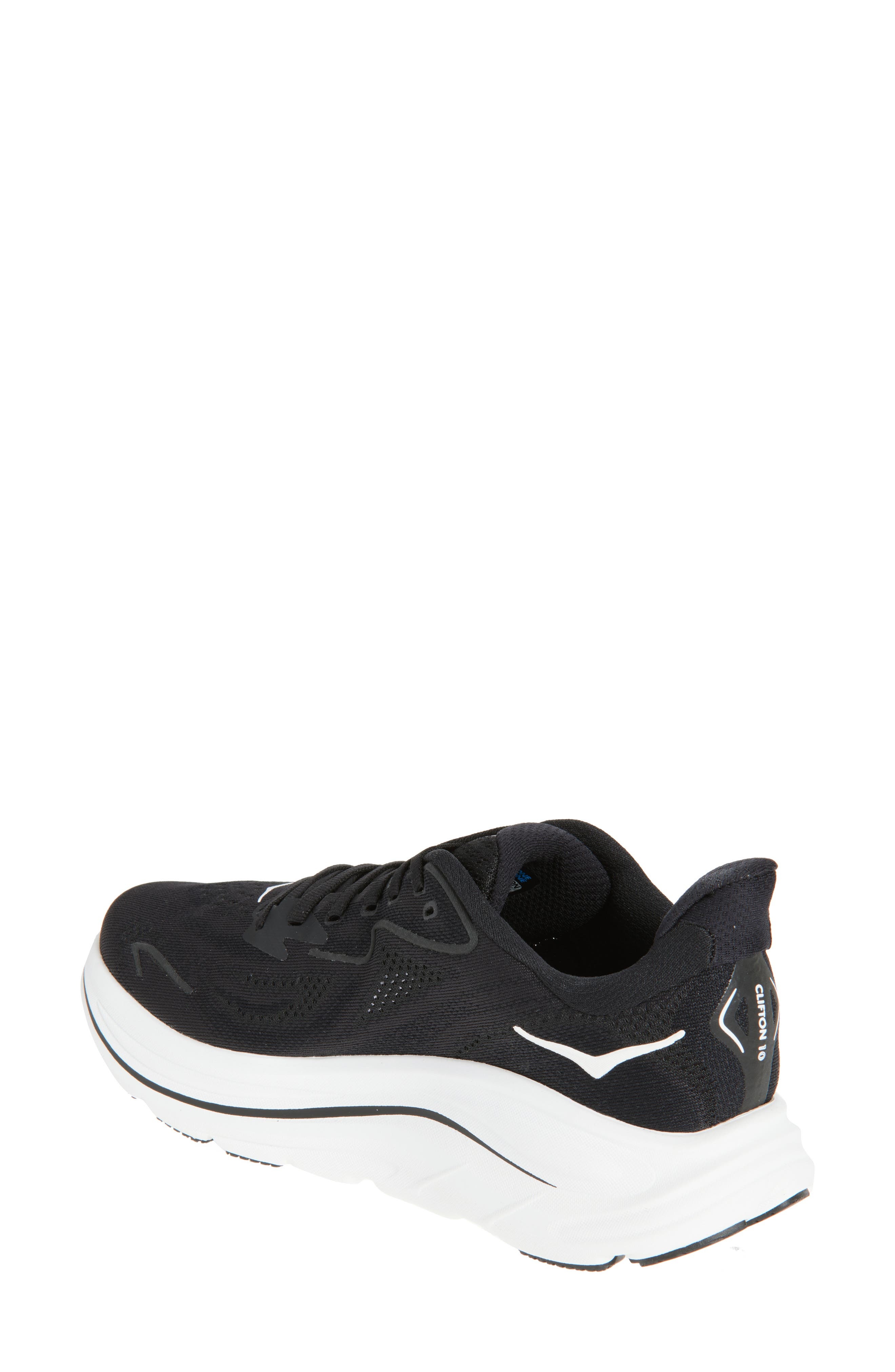 HOKA Clifton 10 Running Shoe in Black /White at Nordstrom - 2