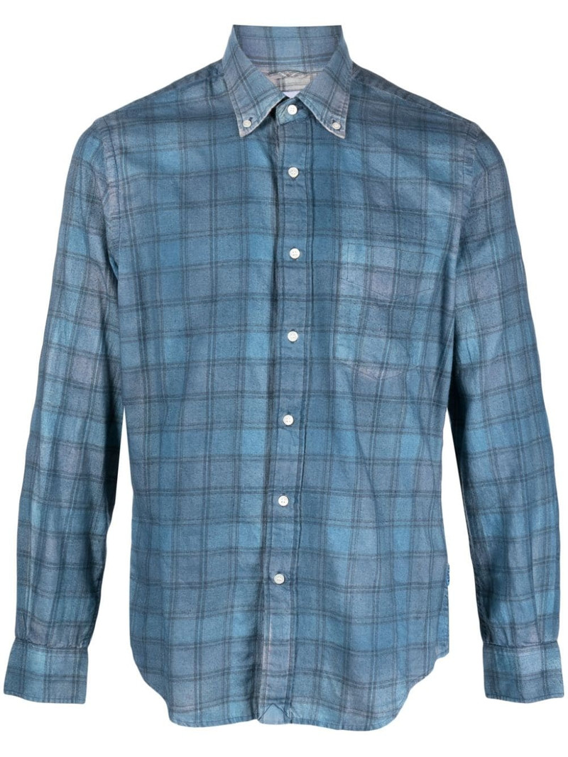 plaid-checked cotton shirt 1