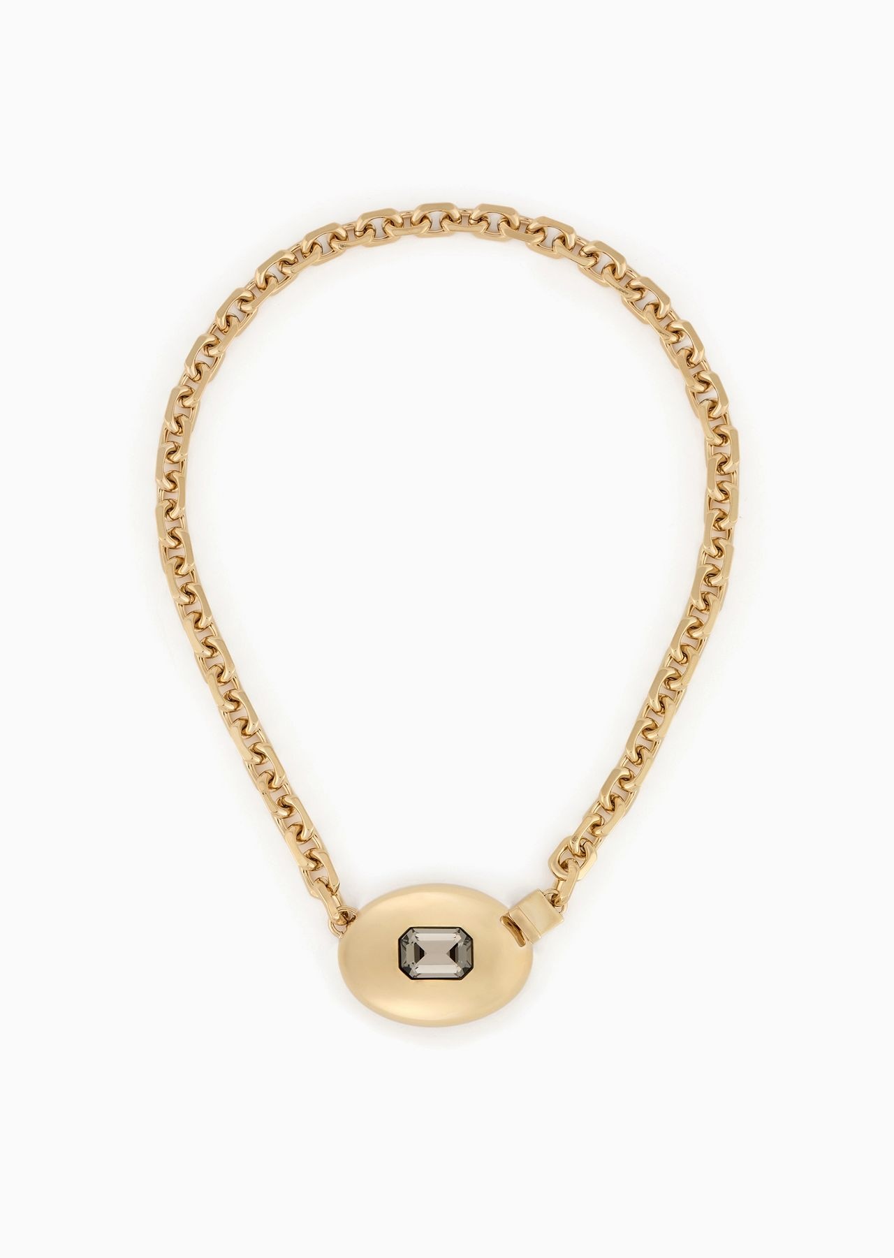 Metal choker necklace with Swarosvki crystal 1