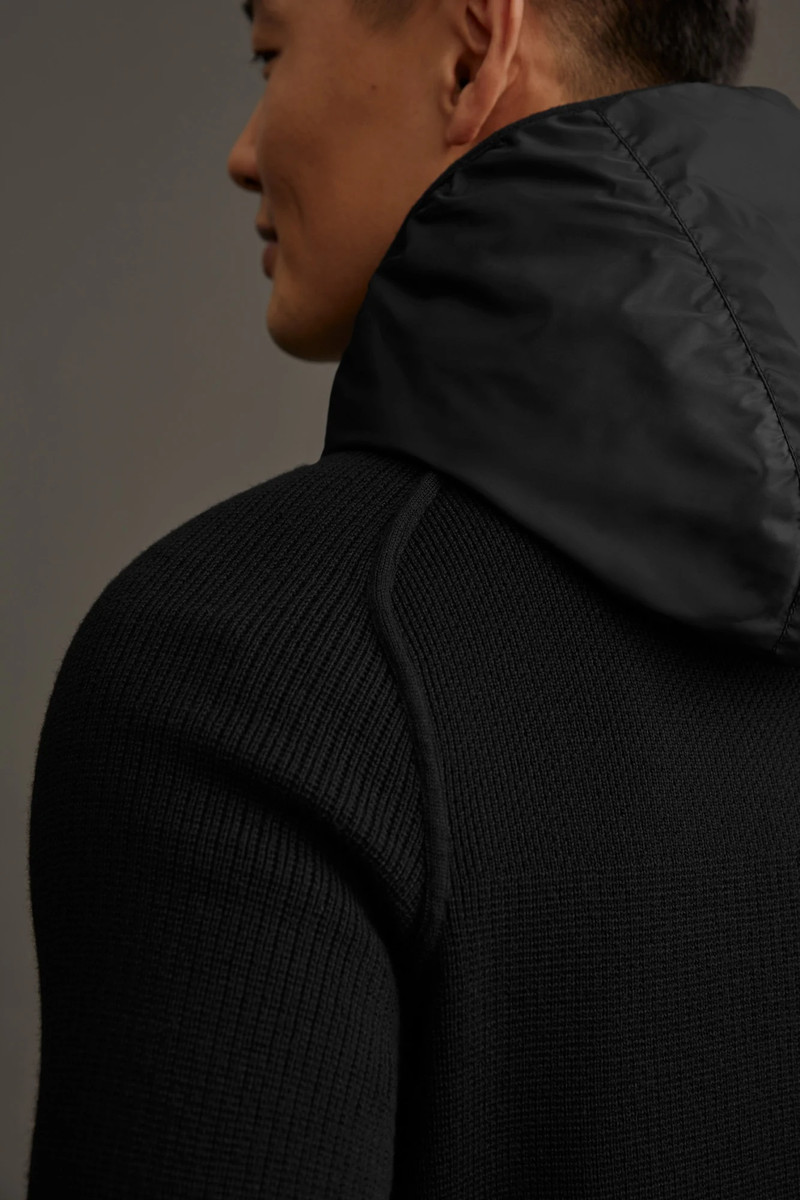 HYBRIDGE KNIT REVERSIBLE HOODY BLACK LABEL 7