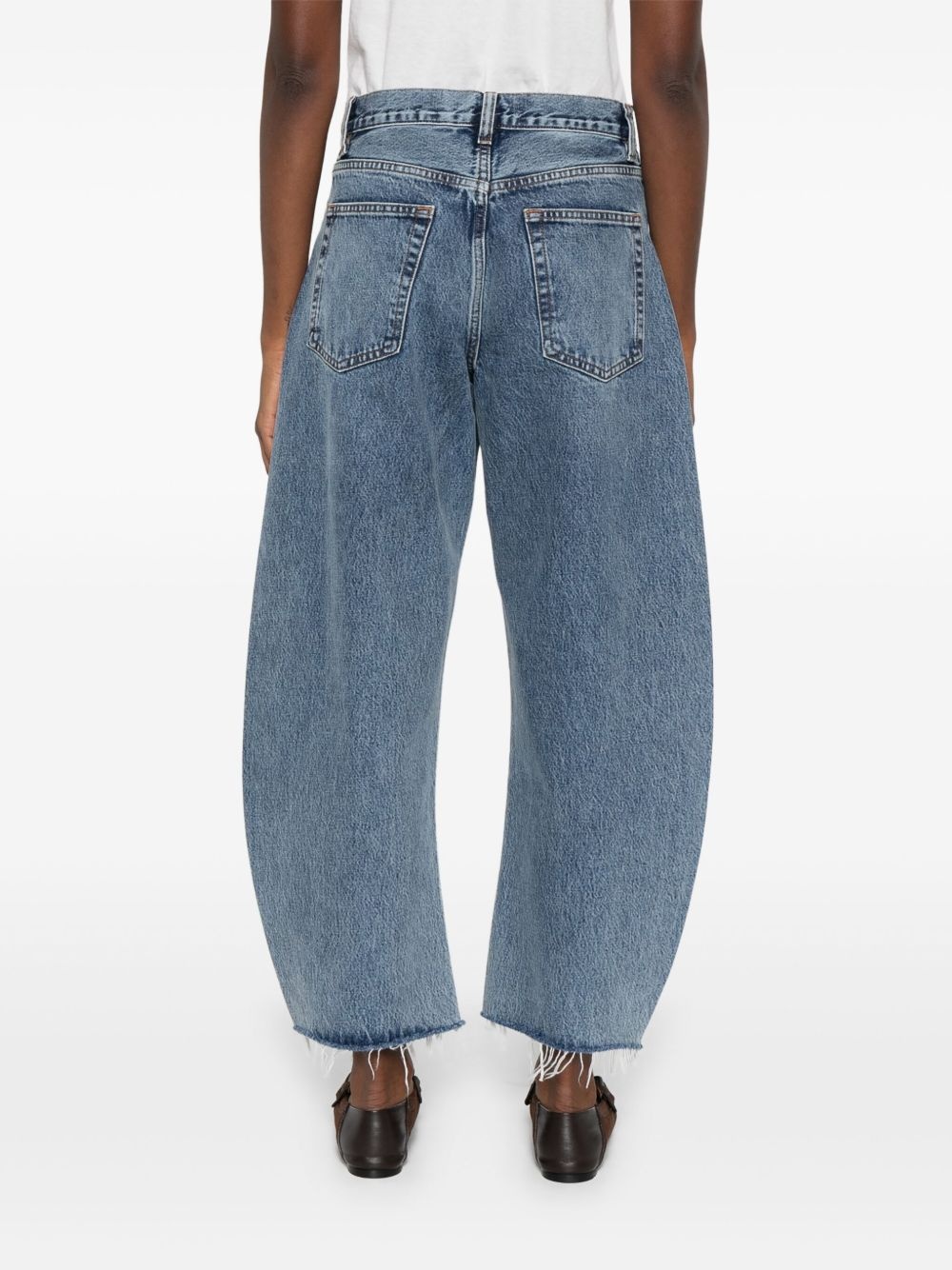 wide-leg cropped jeans - 4