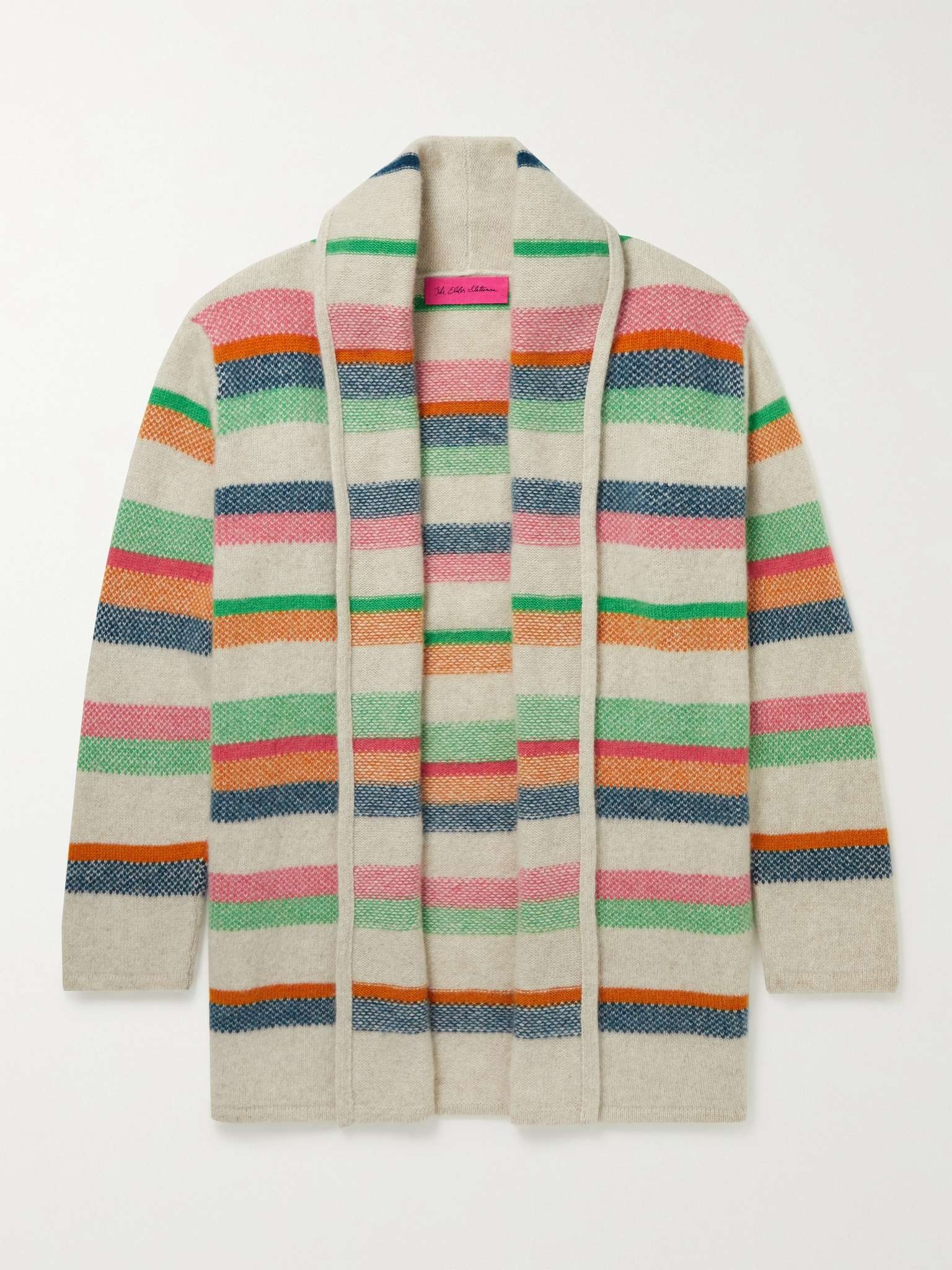 Striped Cashmere Cardigan - 1