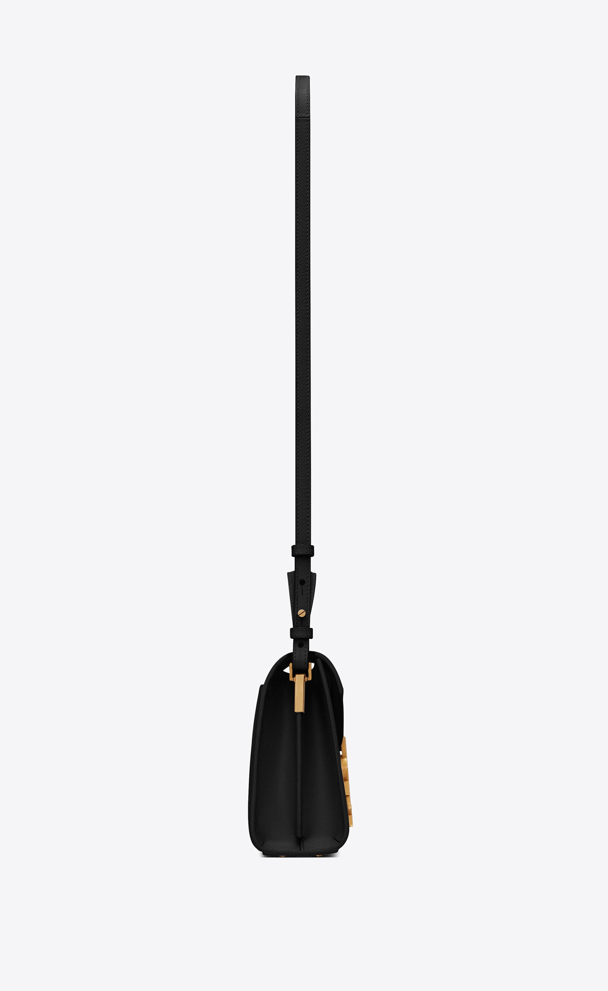cassandra mini top handle bag in grain de poudre embossed leather - 4