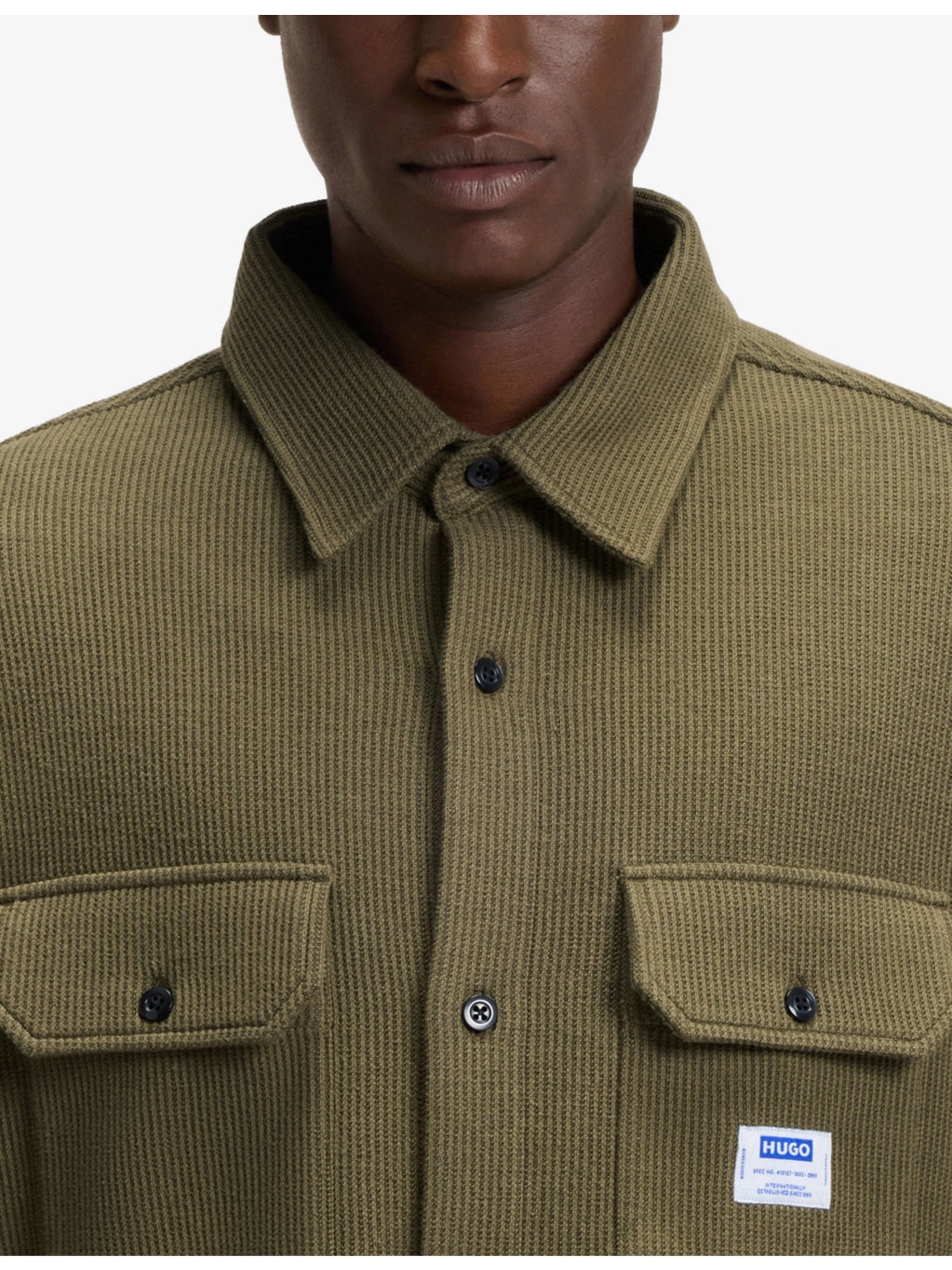 Logo-Tag Regular-Fit Cotton-Blend Shirt - 6