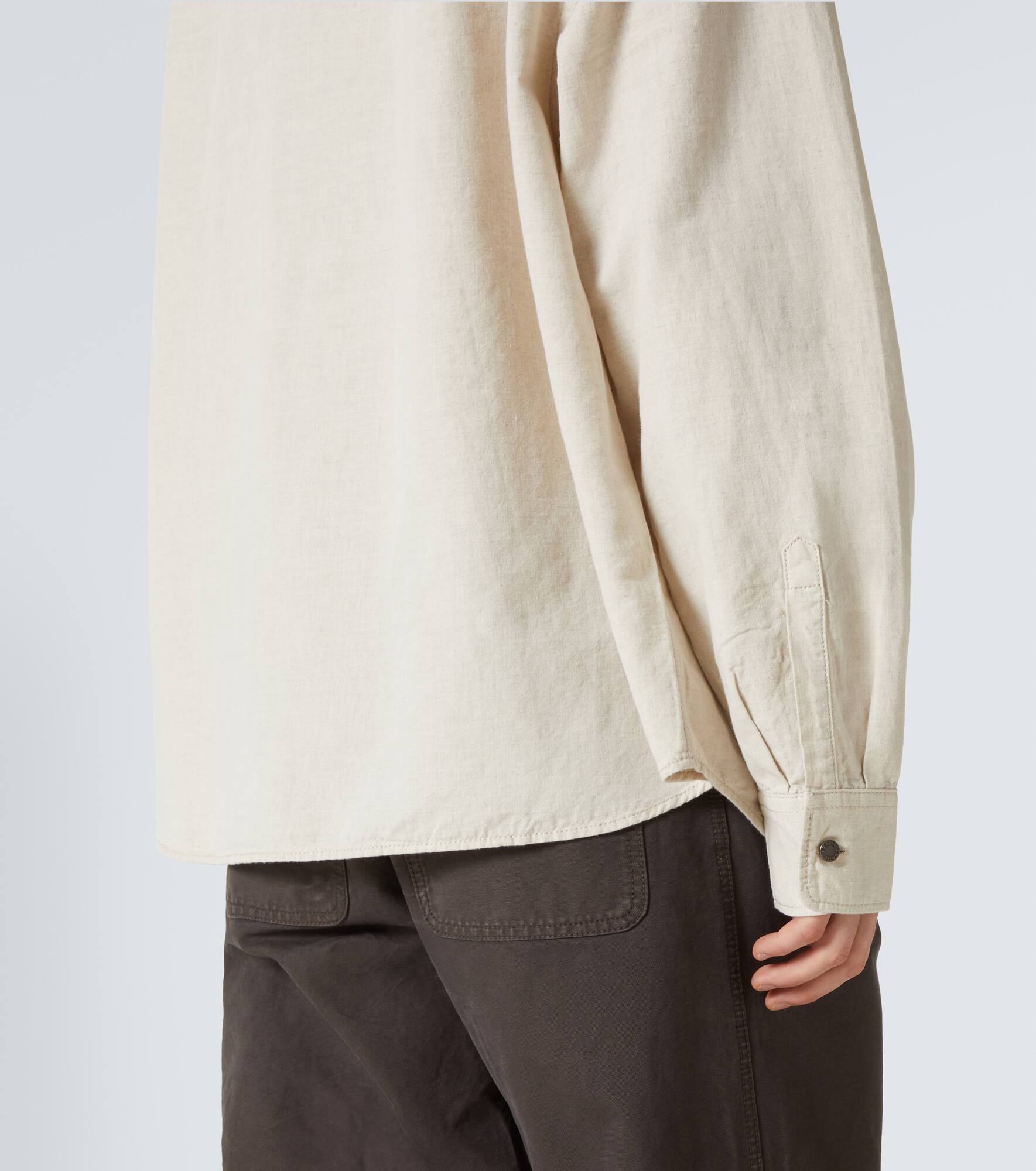 Cotton and linen chambray shirt - 6