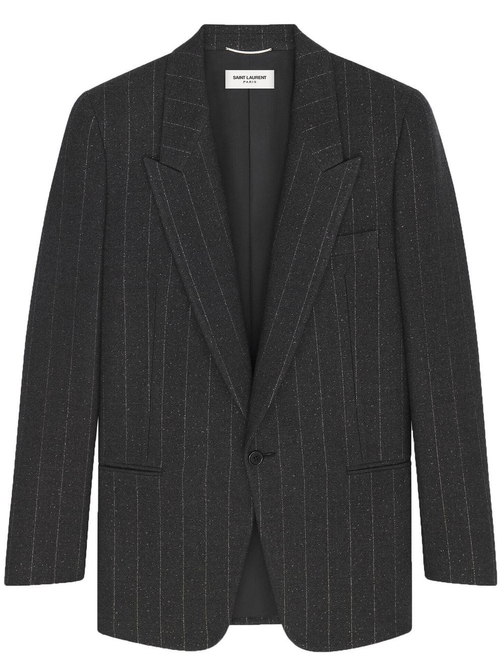 pinstripe-pattern single-breasted blazer - 1