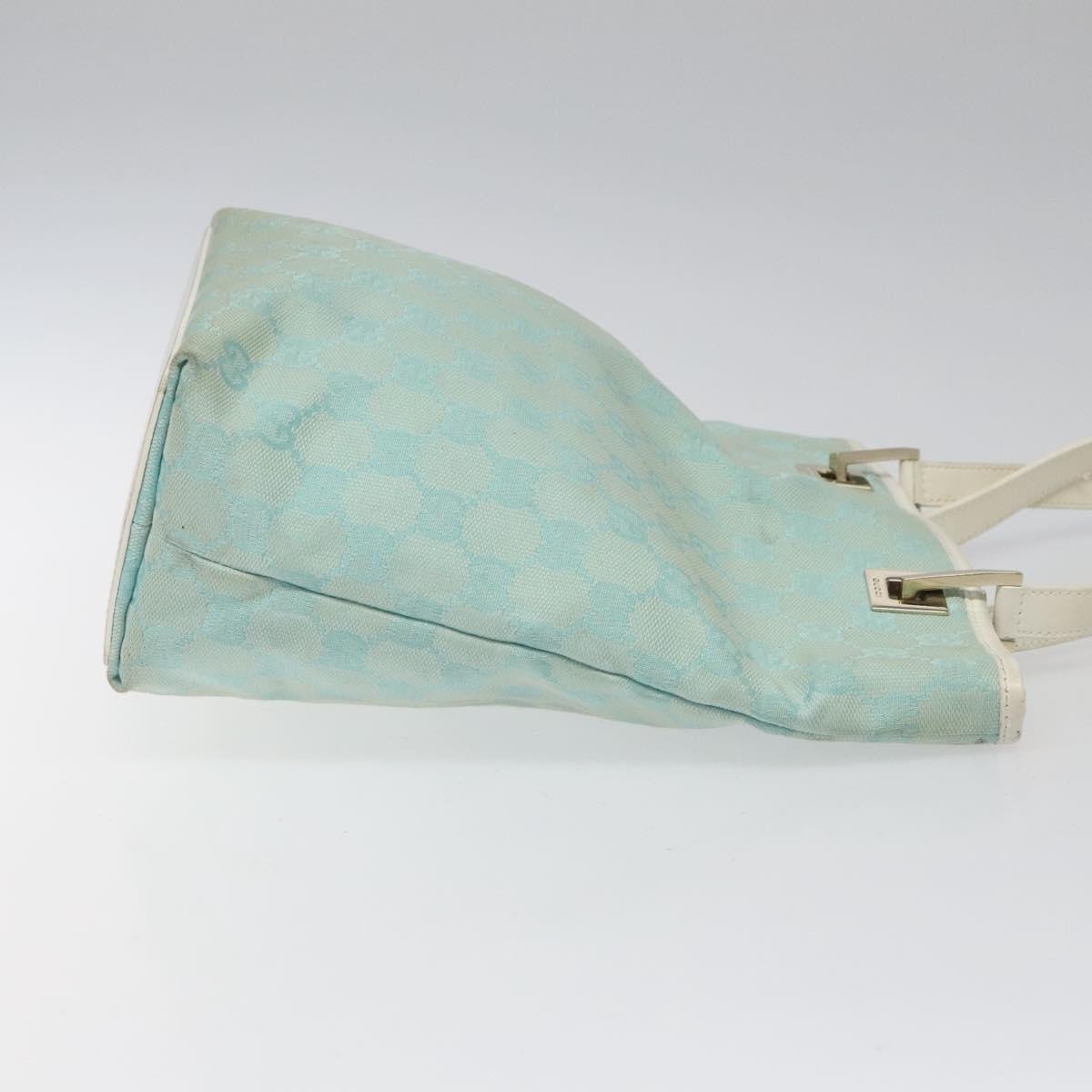 GUCCI GG Canvas Tote Bag Light Blue Gold 002 002 - 3