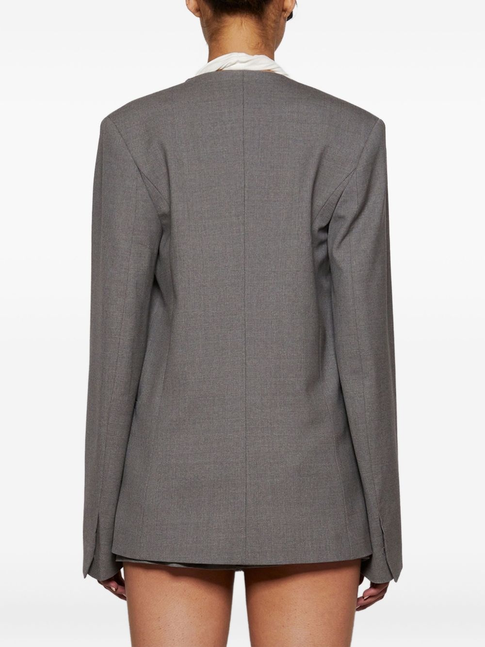 asymmetric-lapel blazer - 5