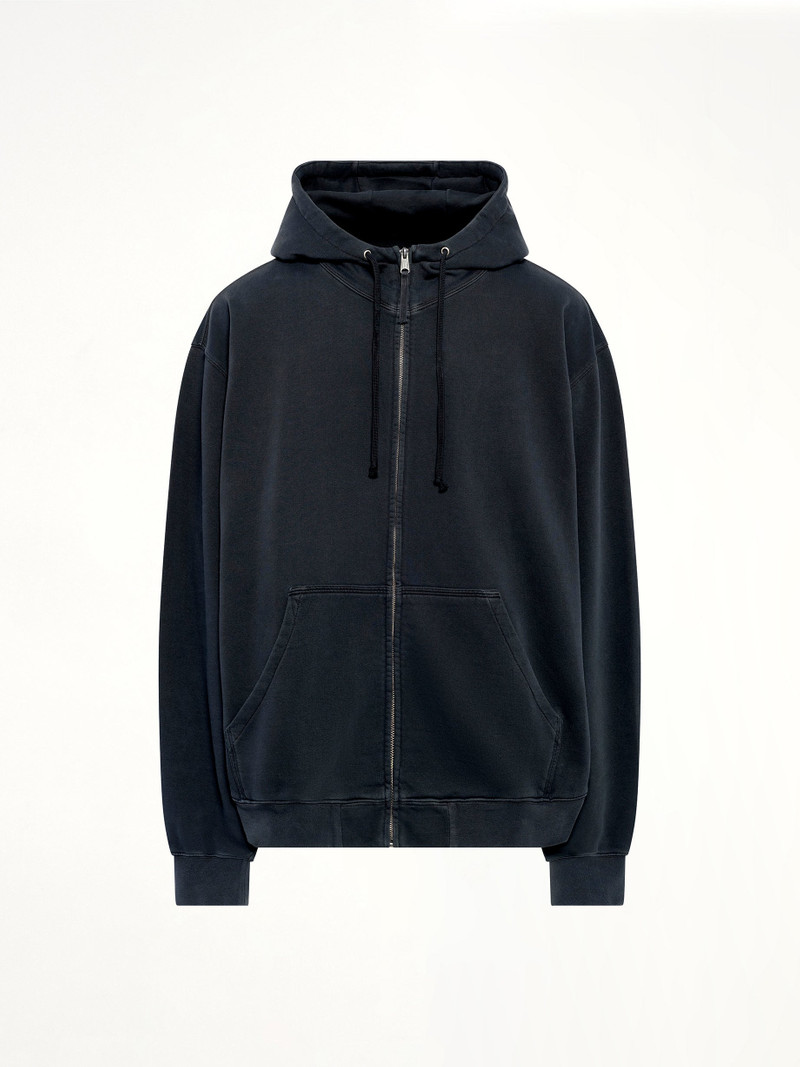 Maison Margiela Lightweight Firm Zip Hoodie in Charcoal outlook