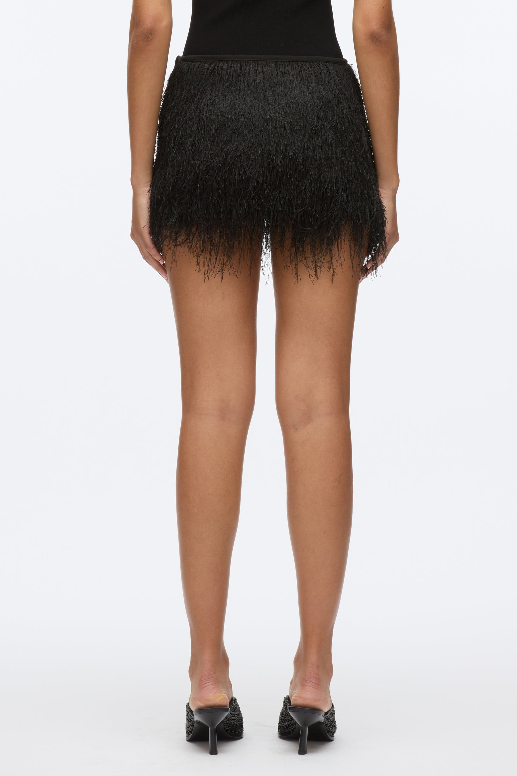 Fringe Mini Slip Skirt - 4