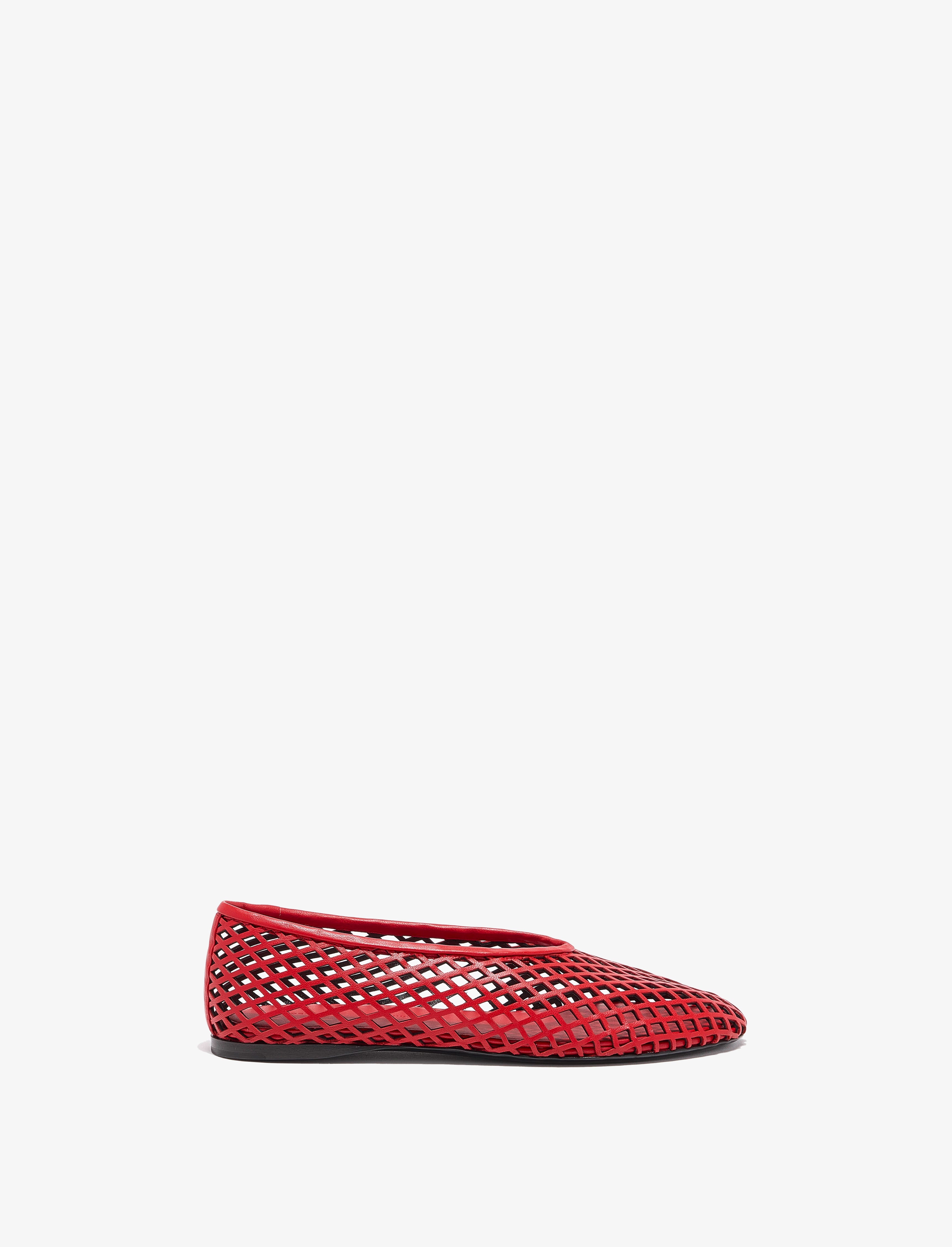 Tee Perforated Ballerina Flats - 4