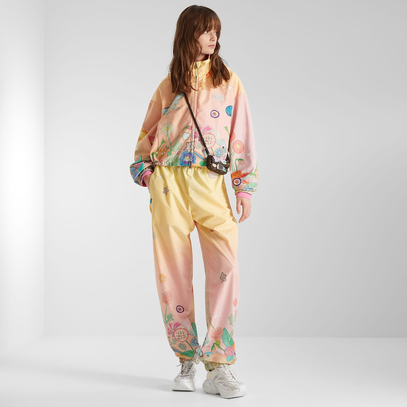 FENDI Fantastic Fendi Future Windbreaker Pink and yellow printed nylon windbreaker outlook