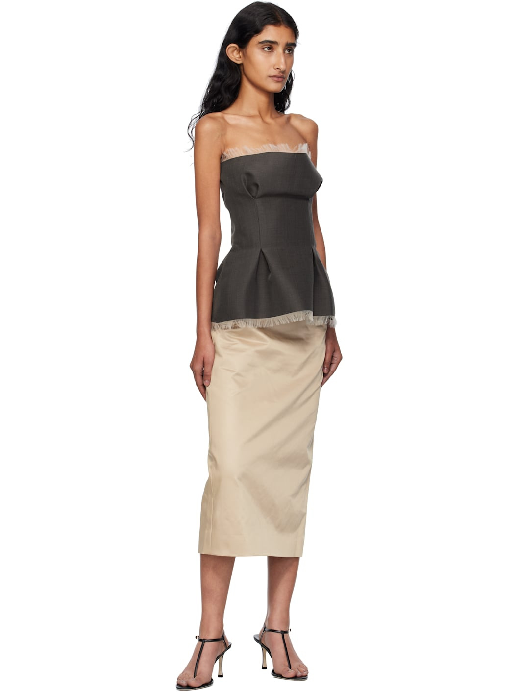 Beige Marisol Midi Skirt - 4