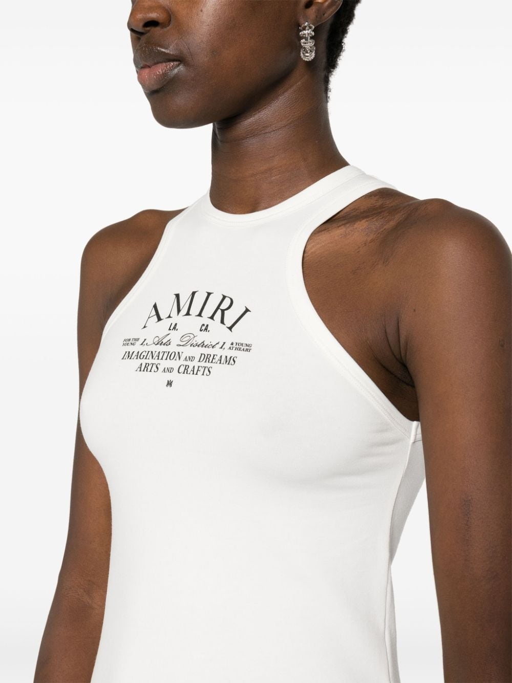 logo-print cotton top - 5