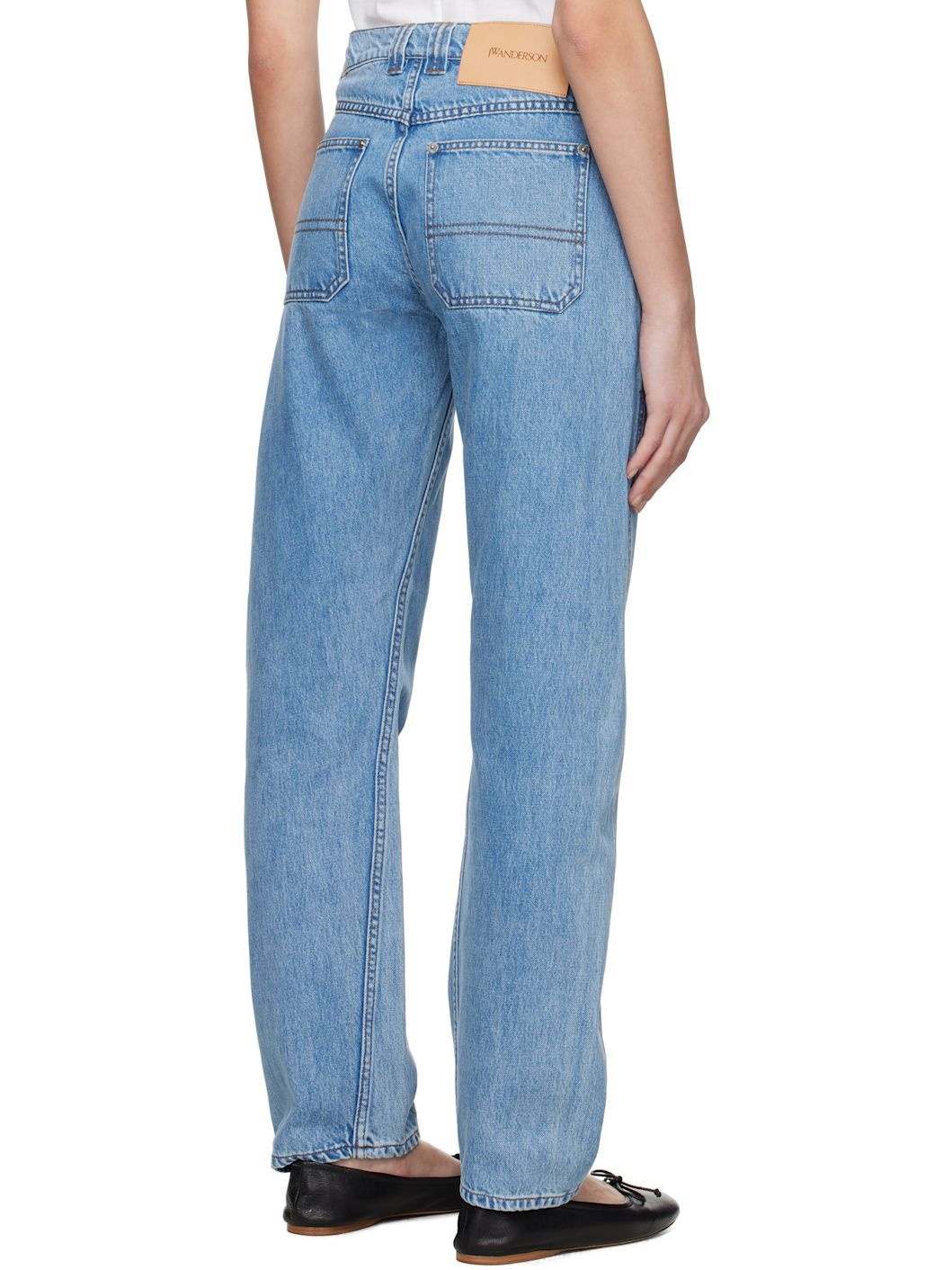 Blue Twisted Slim Leg Denim Jeans - 3