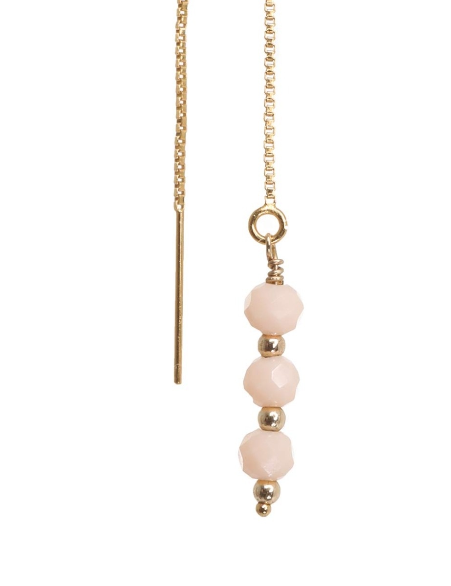 BEADED THREAD THROUGH EARRINGS - 3