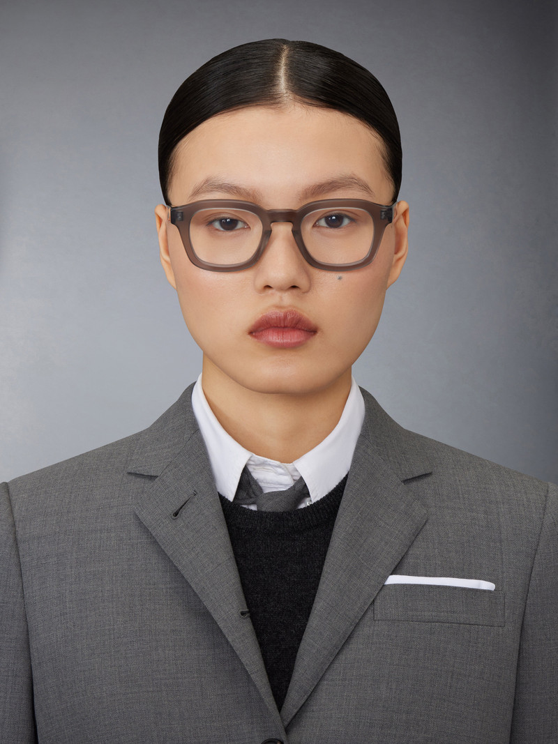 Thom Browne Acetate Rectangular Eyeglasses outlook