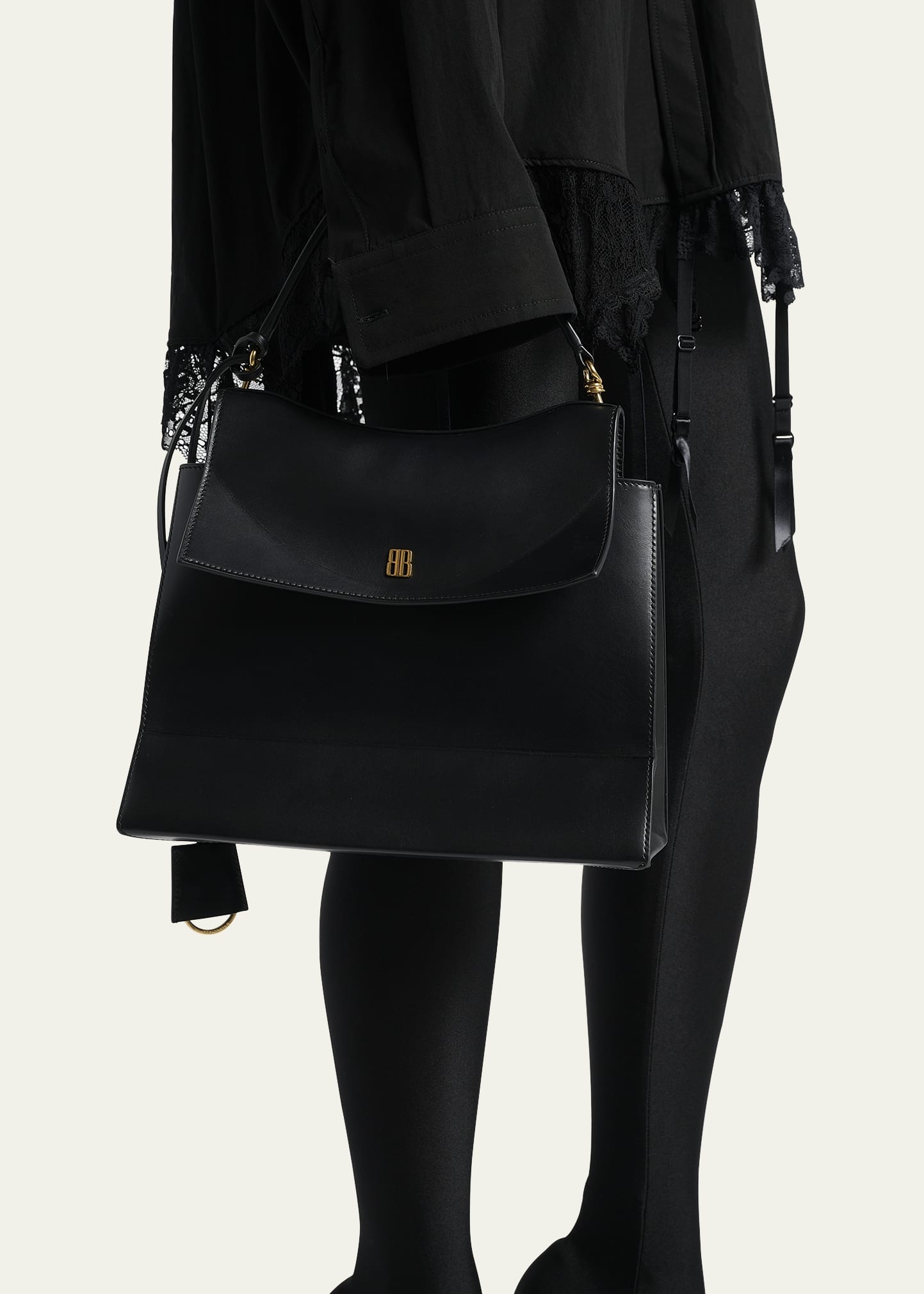 Nano Flap Leather Top-Handle Bag - 2
