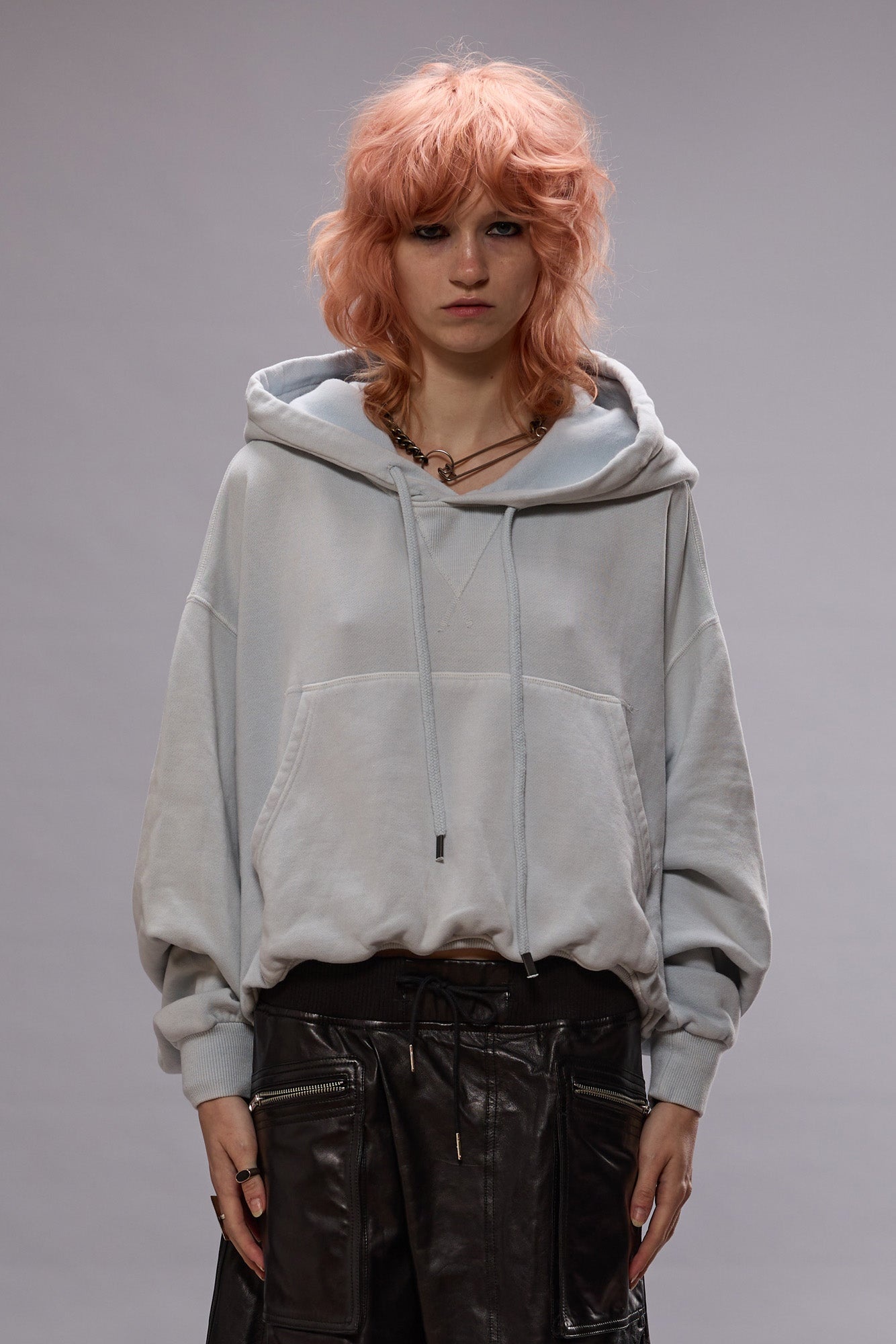 BALLOON POPOVER HOODIE - LIGHT BLUE - 2